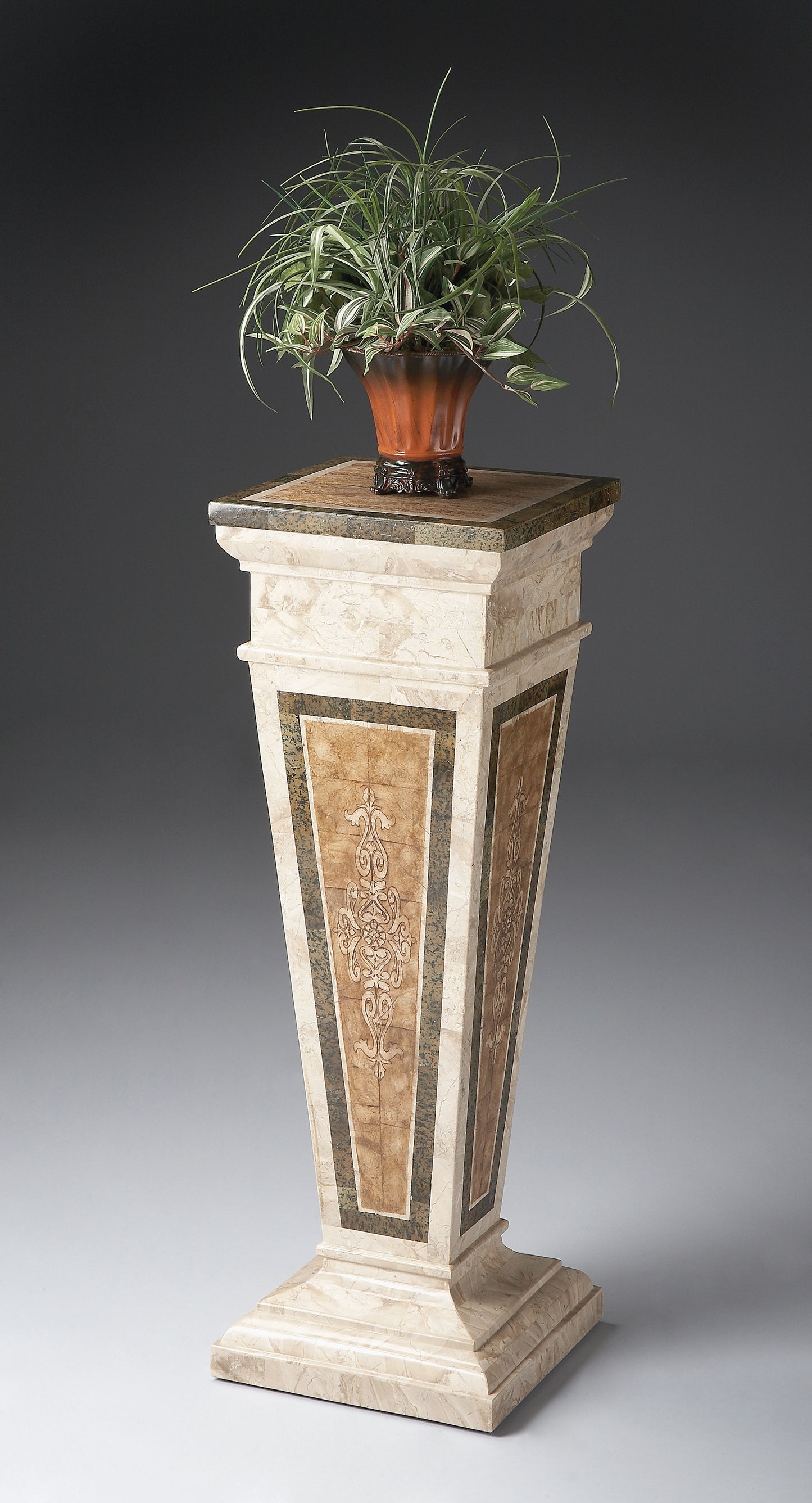 Butler Specialty Company Augustus 14 in. W x 41 in. H Etched Fossil Stone Pedestal Stand, Assorted