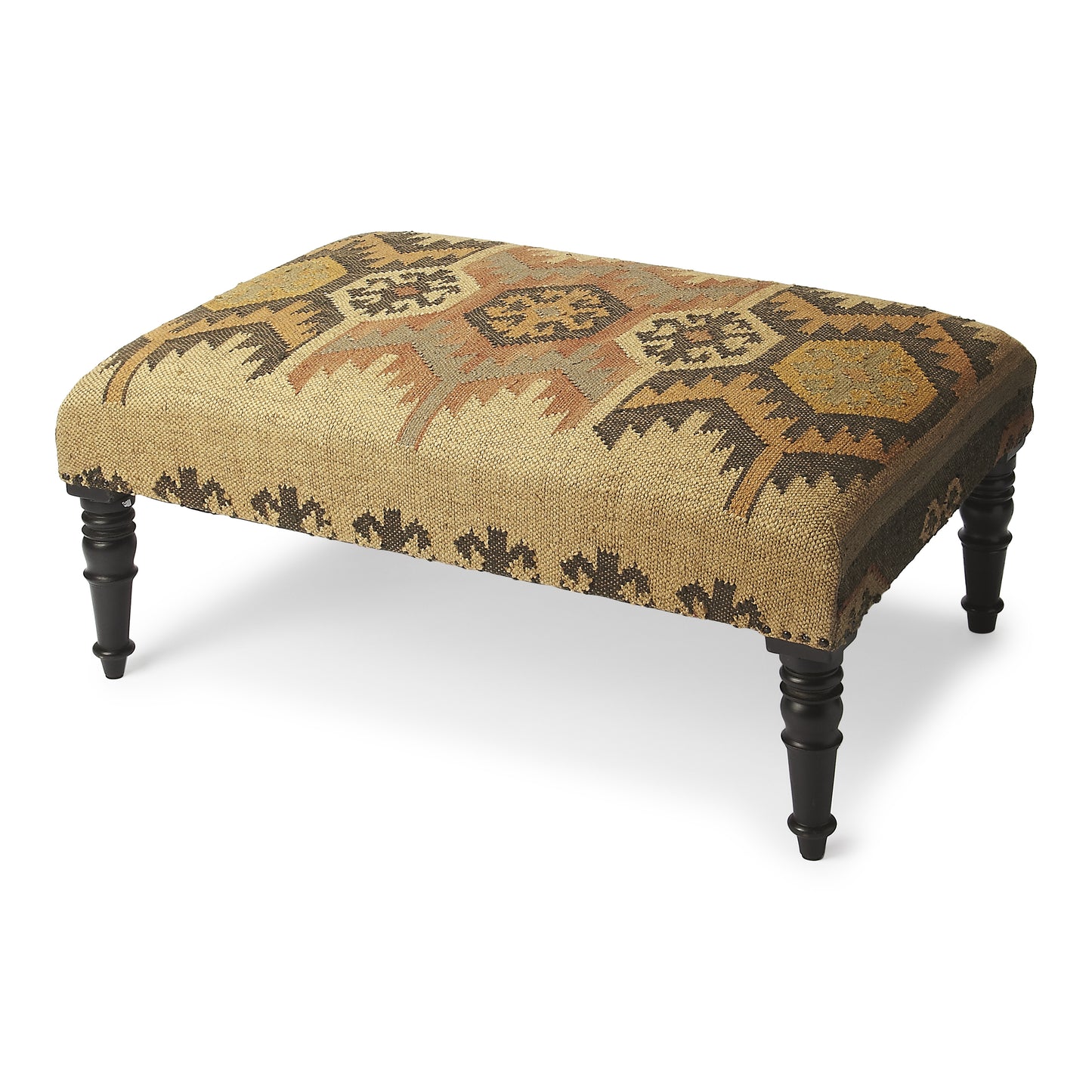 Mesquite Jute Cocktail Ottoman in Multi-Color  6096120