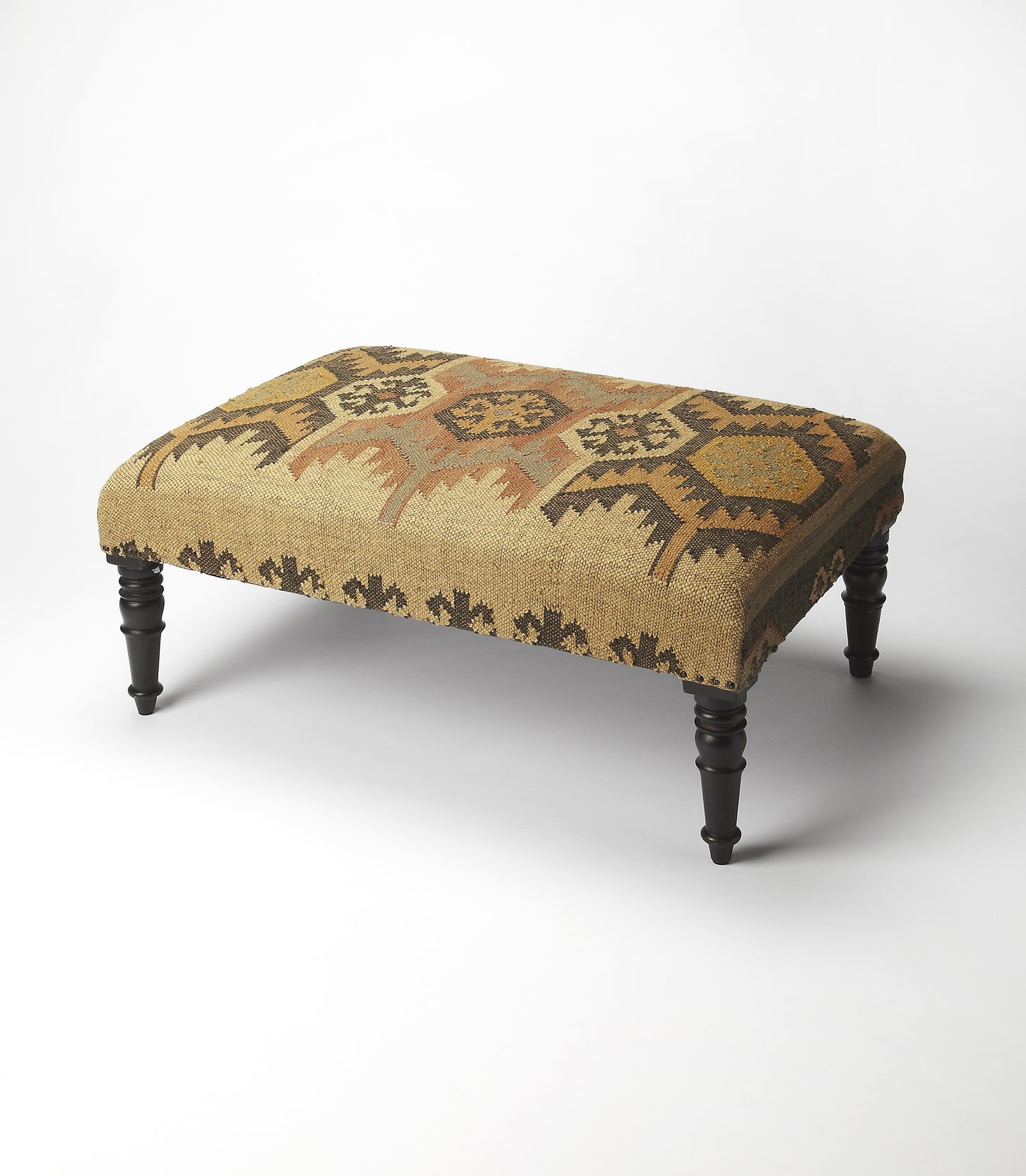 Mesquite Jute Cocktail Ottoman in Multi-Color  6096120