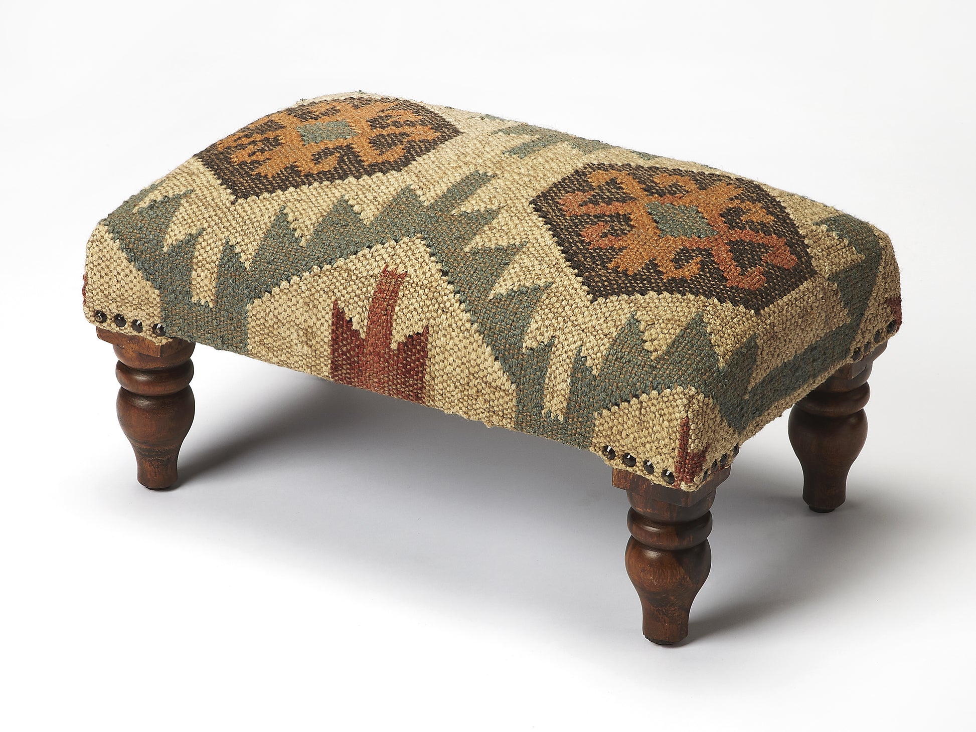 Butler Specialty Company Berino 20 in. W x 11" H Rectangular Upholstered Stool, Multi-Color