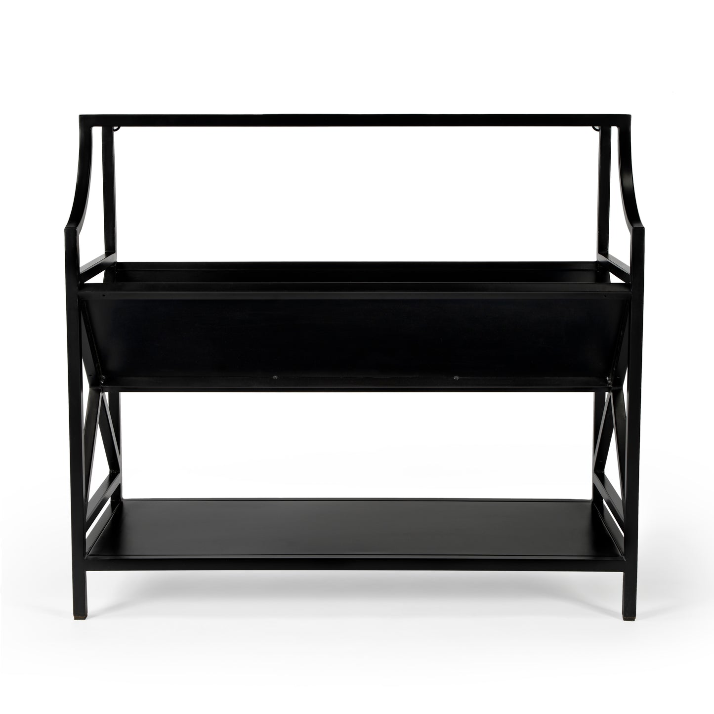 Keats Library 2 Tier 36"W Bookcase in Black  6112025