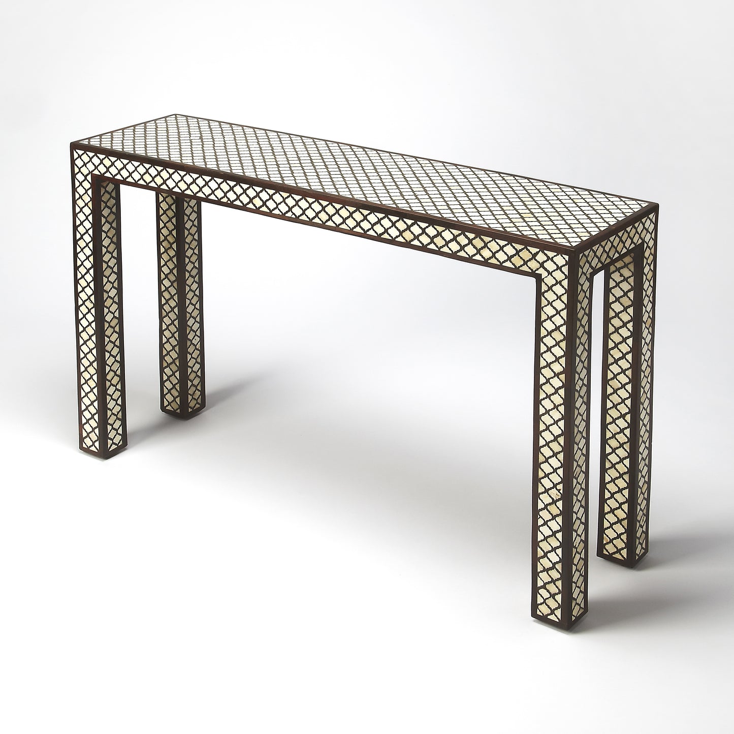 Butler Specialty Company Basan 43.5 in. W Wood & Bone Inlay Console Table, Multi-Color