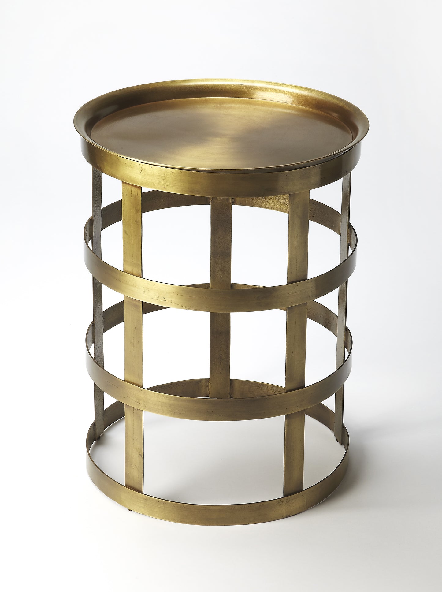Butler Specialty Company Regis 18.5 in. W Round Metal Industrial Chic Side Table, Gold