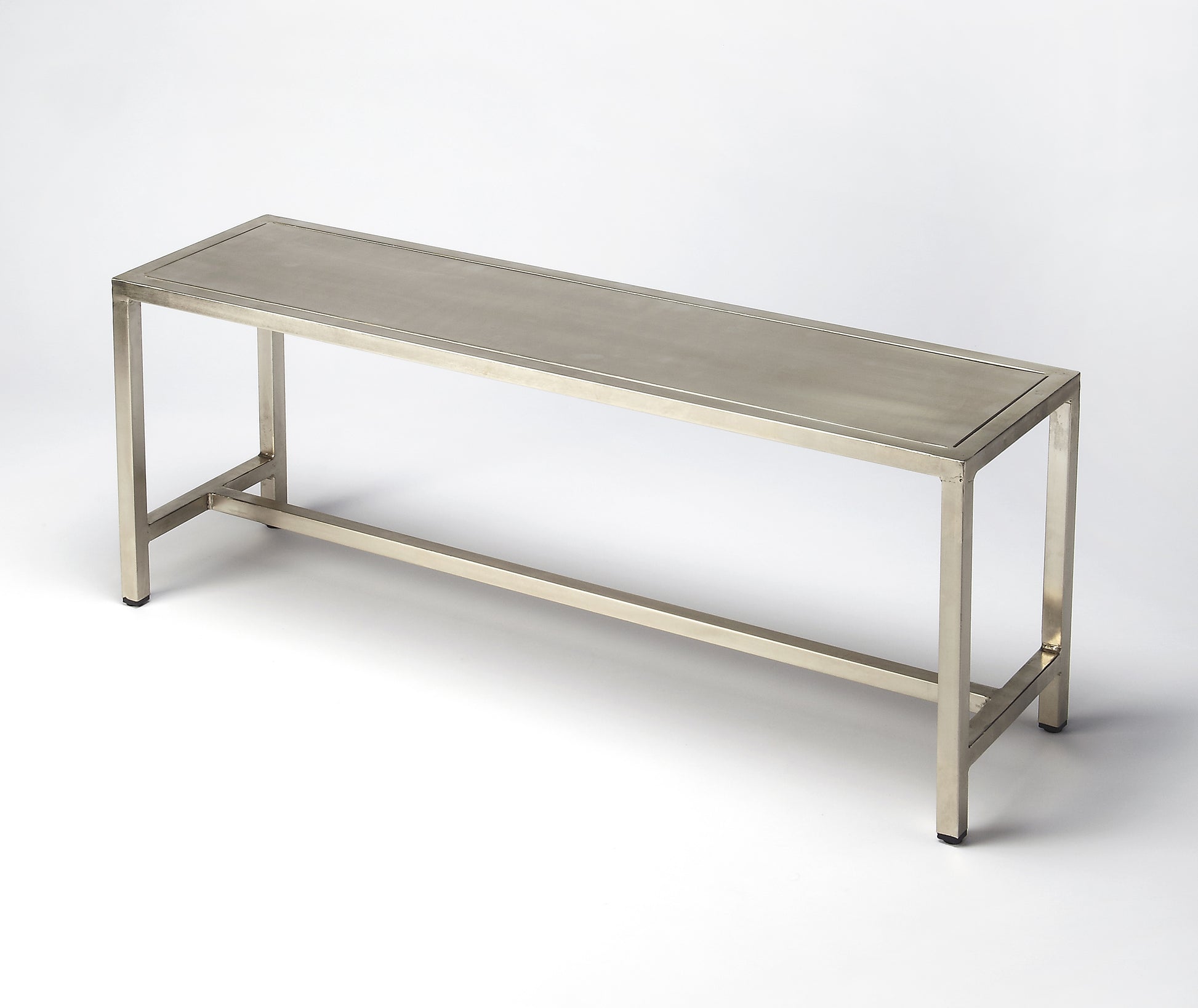 Butler Specialty Company Tribeca 43.5 in. W Rectangular Iron Bench, Silver