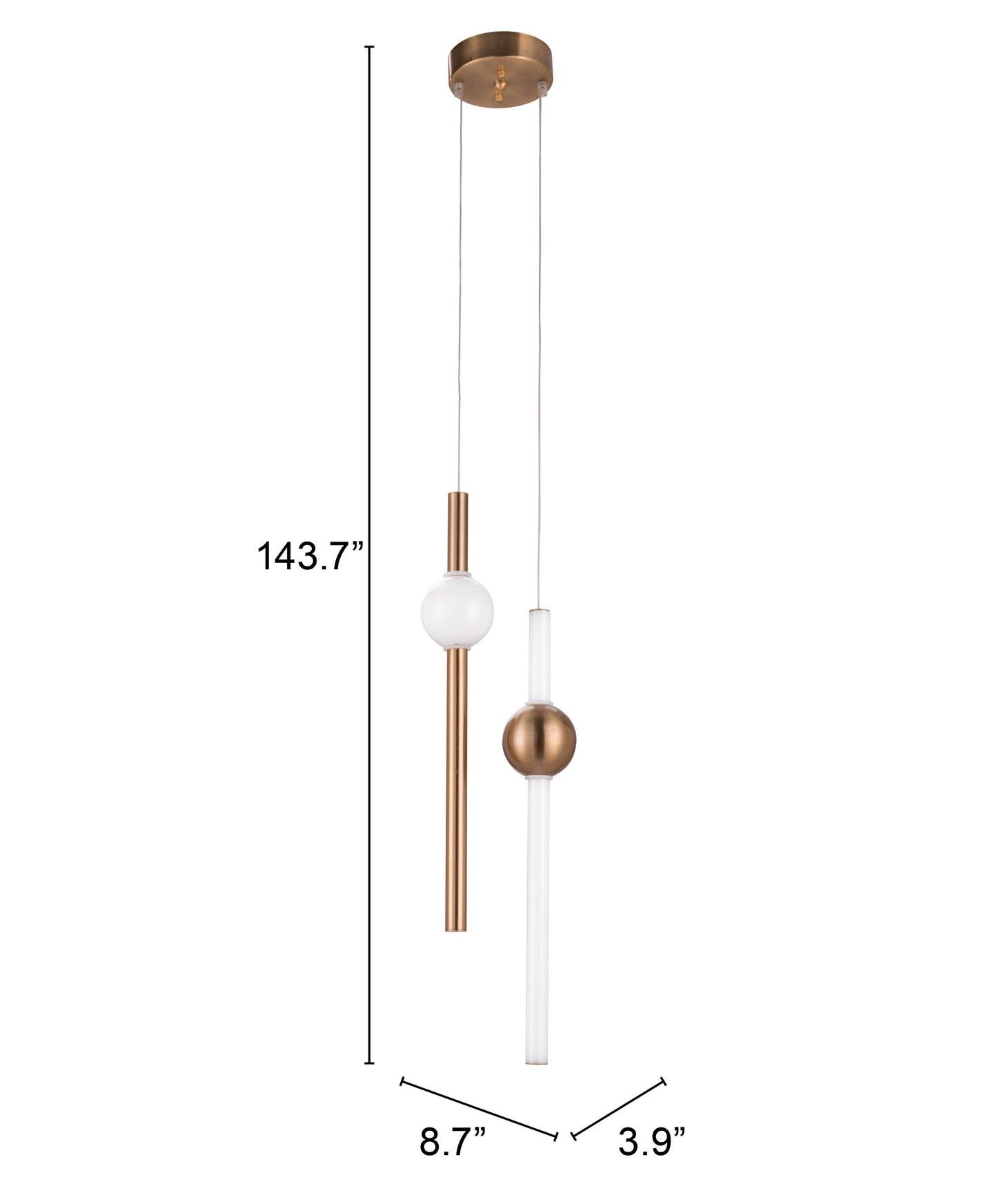 Fuya Ceiling Lamp Brass
