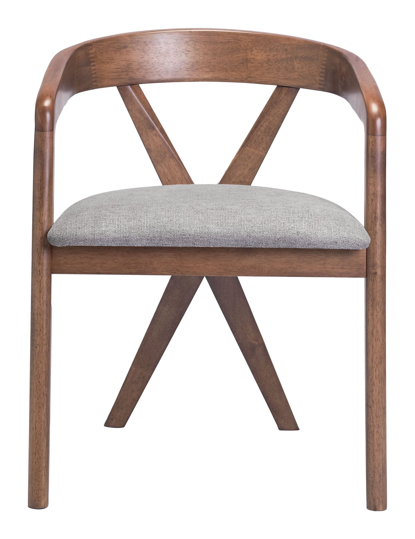 Cairo Dining Chair Dove Gray & Walnut - 3