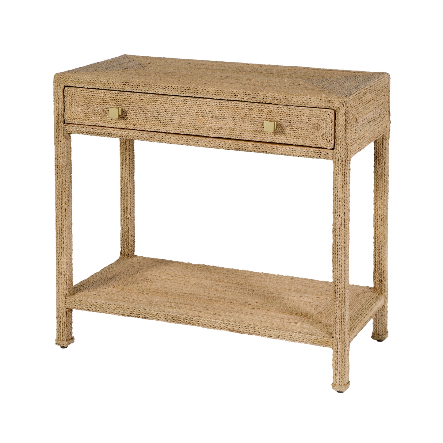 Butler Specialty Company Como 31.5 in. W Rectangular Banana Leaf 1 Drawer Console Table with Lower Open Shelf, Natural