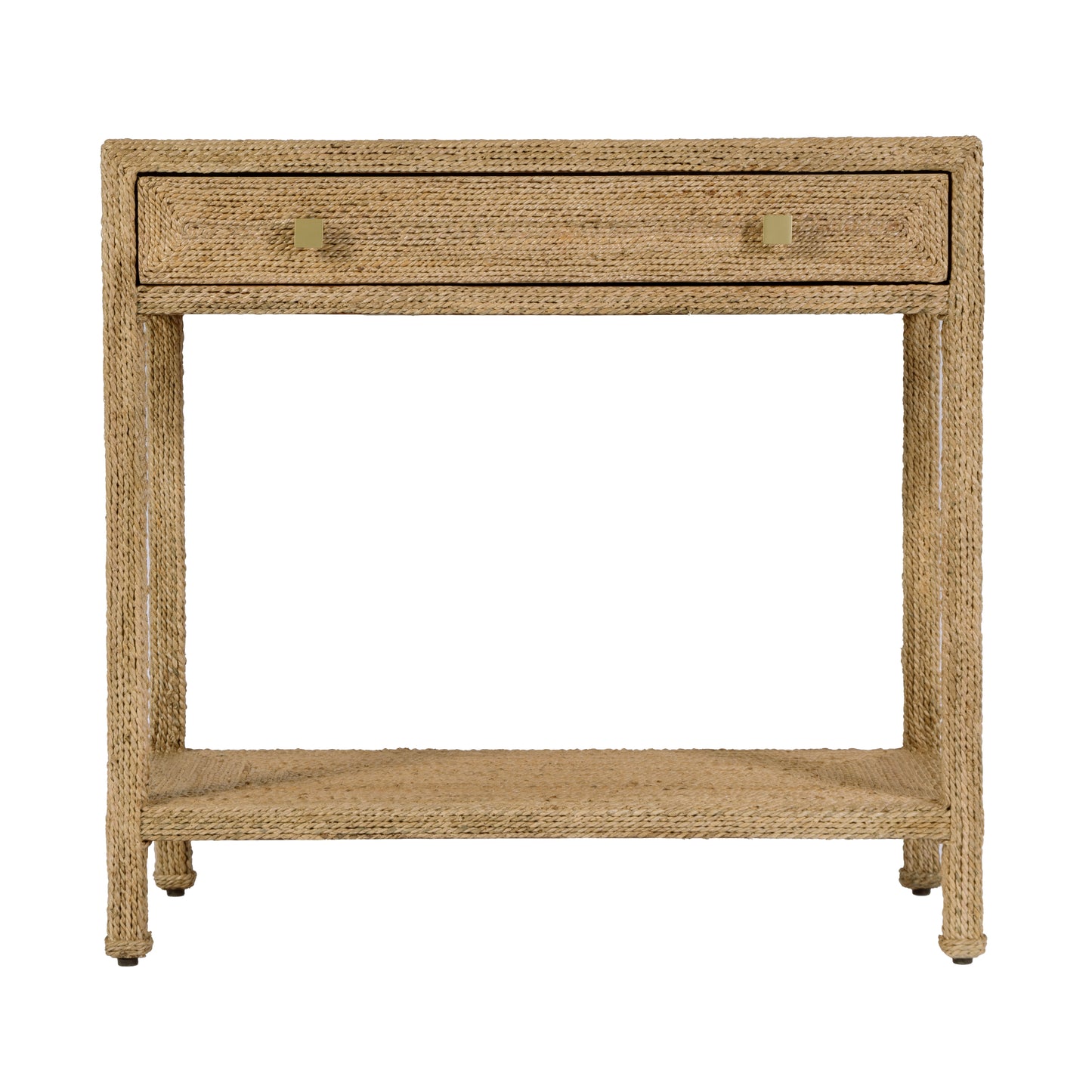 Butler Specialty Company Como 31.5 in. W Rectangular Banana Leaf 1 Drawer Console Table with Lower Open Shelf, Natural