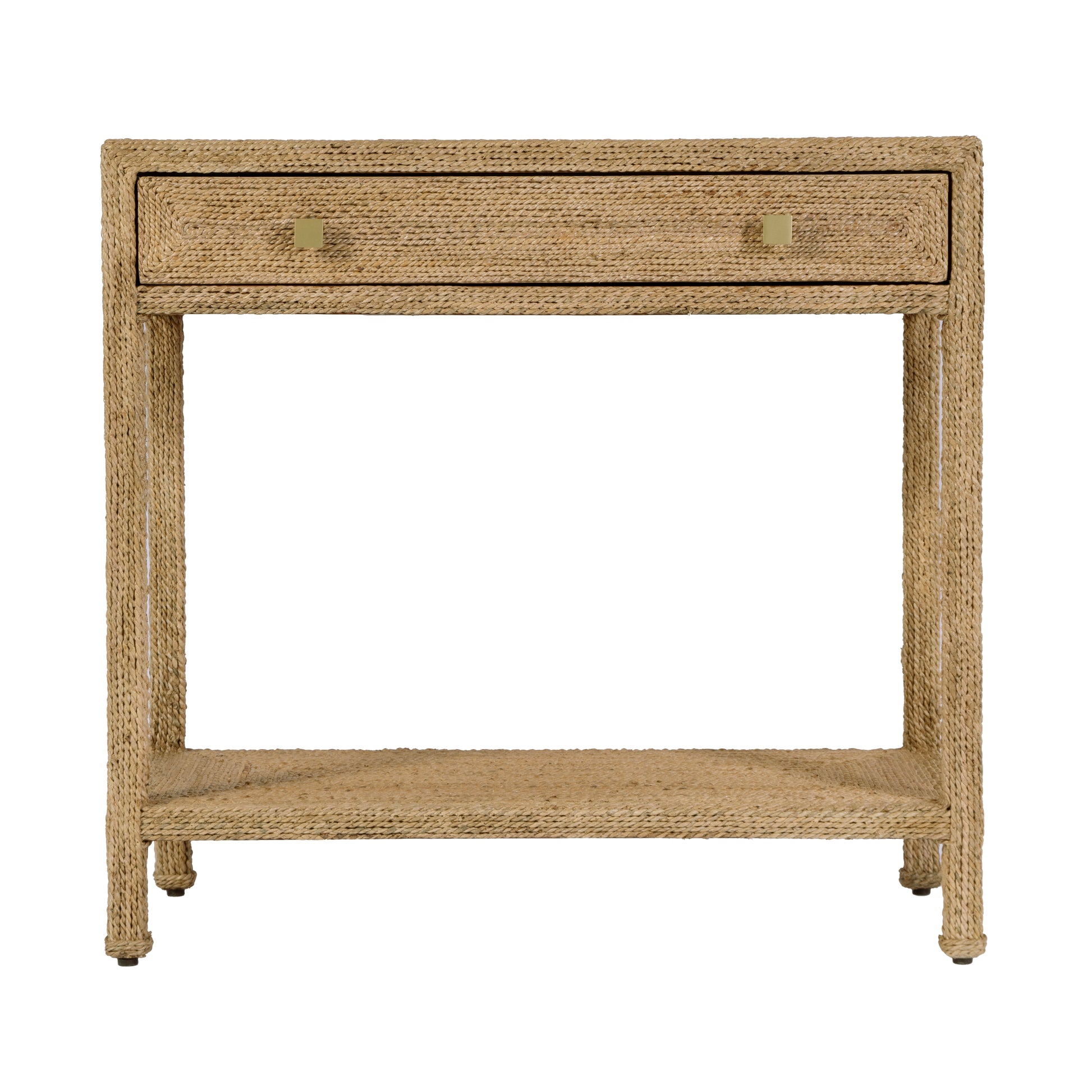 Butler Specialty Company Como 31.5 in. W Rectangular Banana Leaf 1 Drawer Console Table with Lower Open Shelf, Natural