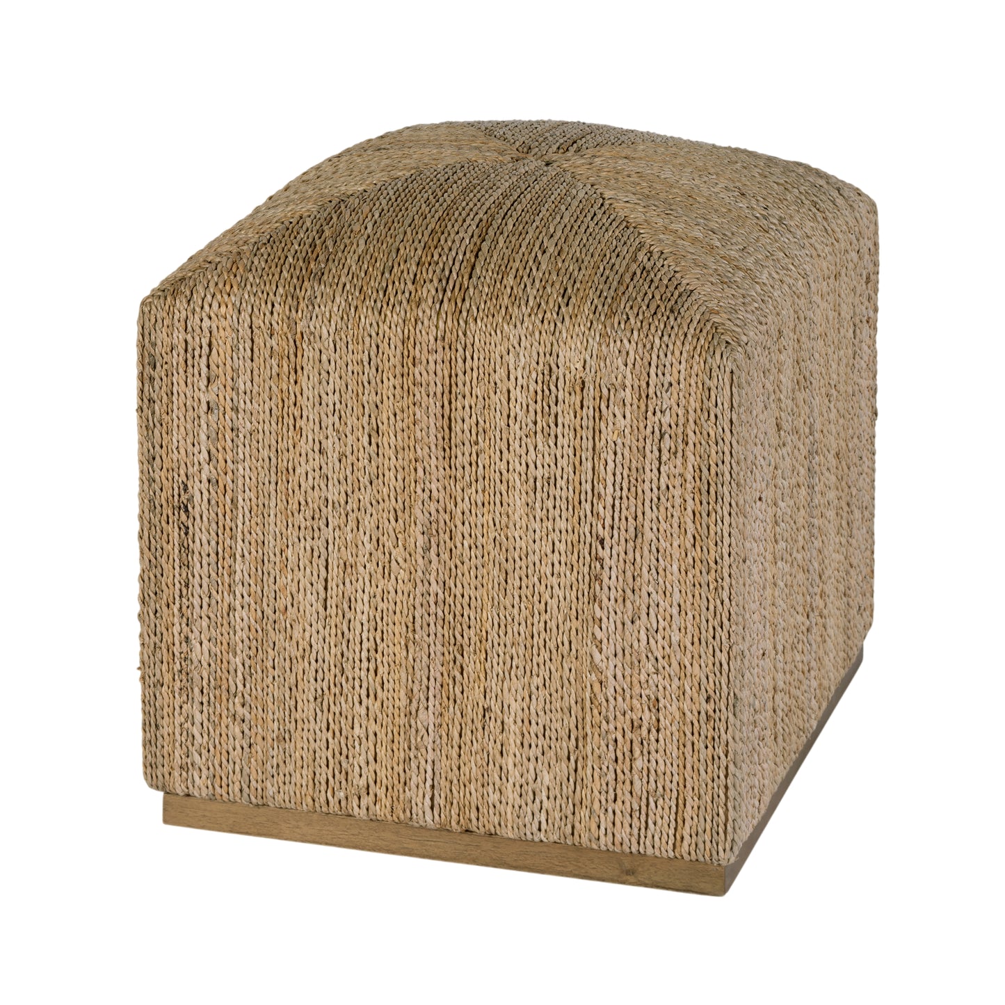Butler Specialty Company Como 17 in. W Square Banana Leaf Accent Stool, Natural