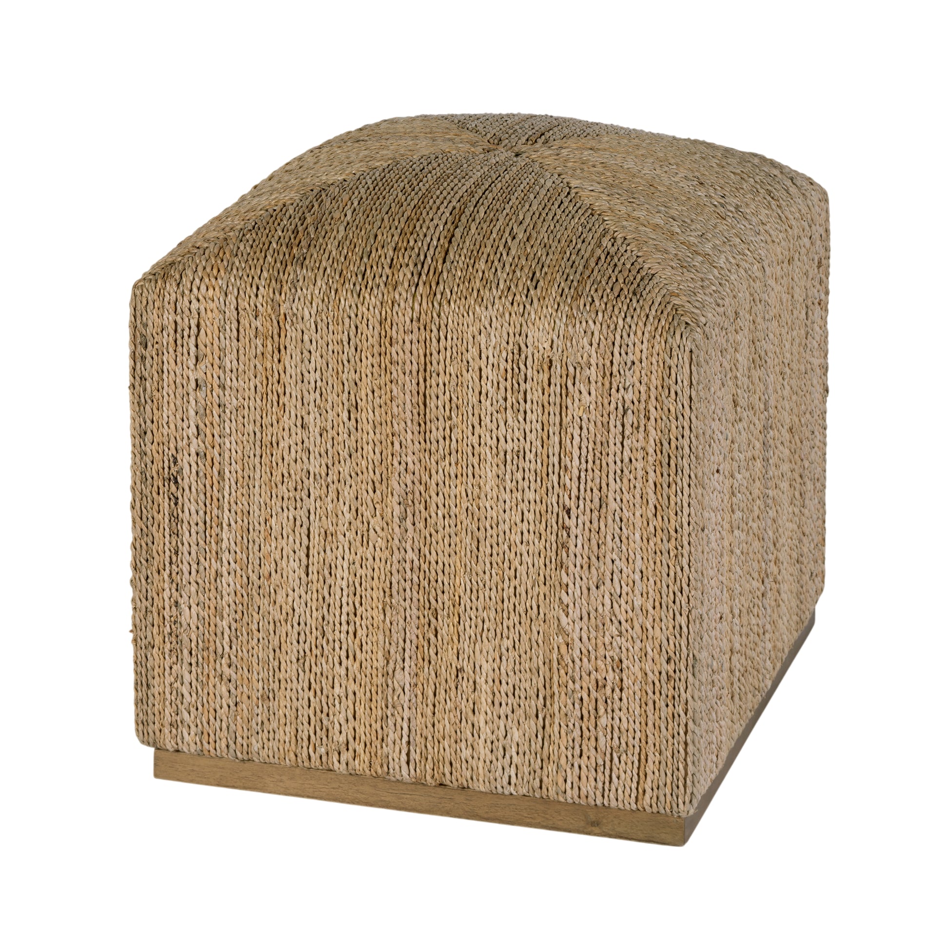 Butler Specialty Company Como 17 in. W Square Banana Leaf Accent Stool, Natural