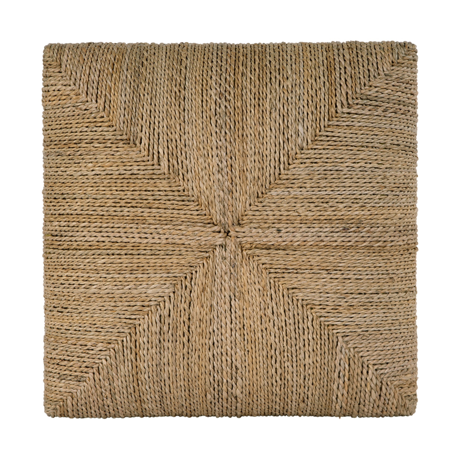 Butler Specialty Company Como 17 in. W Square Banana Leaf Accent Stool, Natural