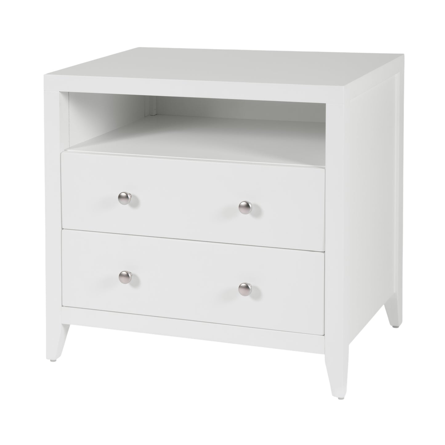 Butler Specialty Company Dana 28 in. W Rectangular Wood 2 Drawer Nightstand with Top Shelf, White