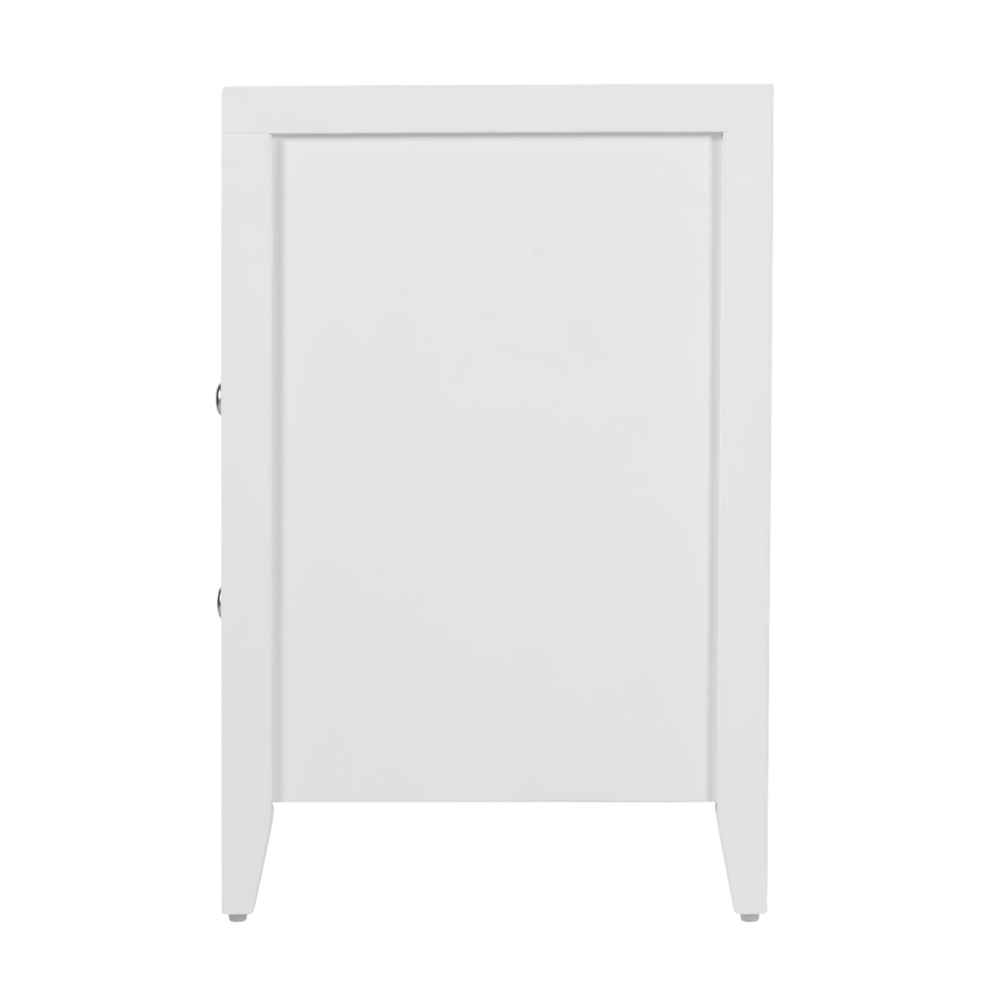 Butler Specialty Company Dana 28 in. W Rectangular Wood 2 Drawer Nightstand with Top Shelf, White