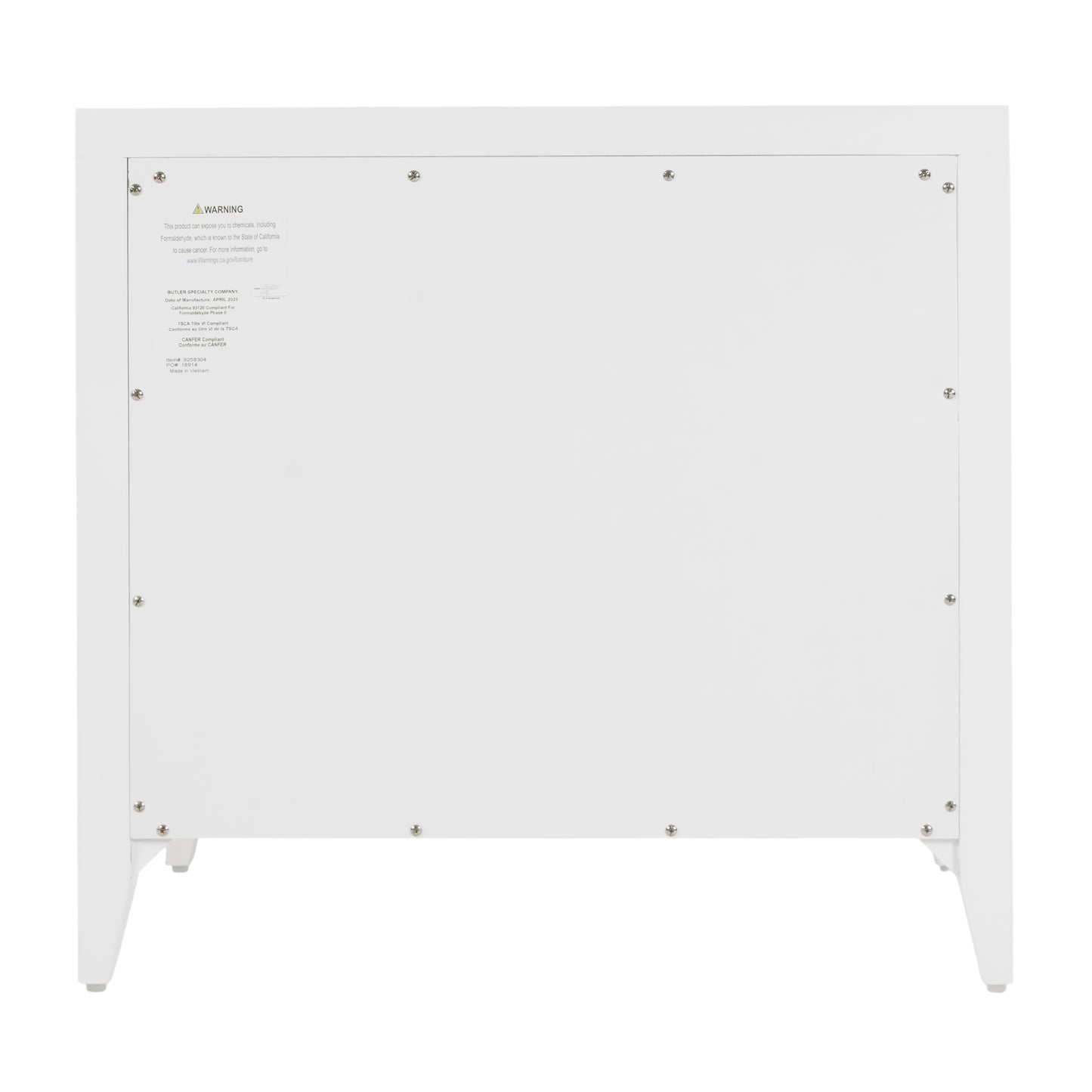 Butler Specialty Company Dana 28 in. W Rectangular Wood 2 Drawer Nightstand with Top Shelf, White