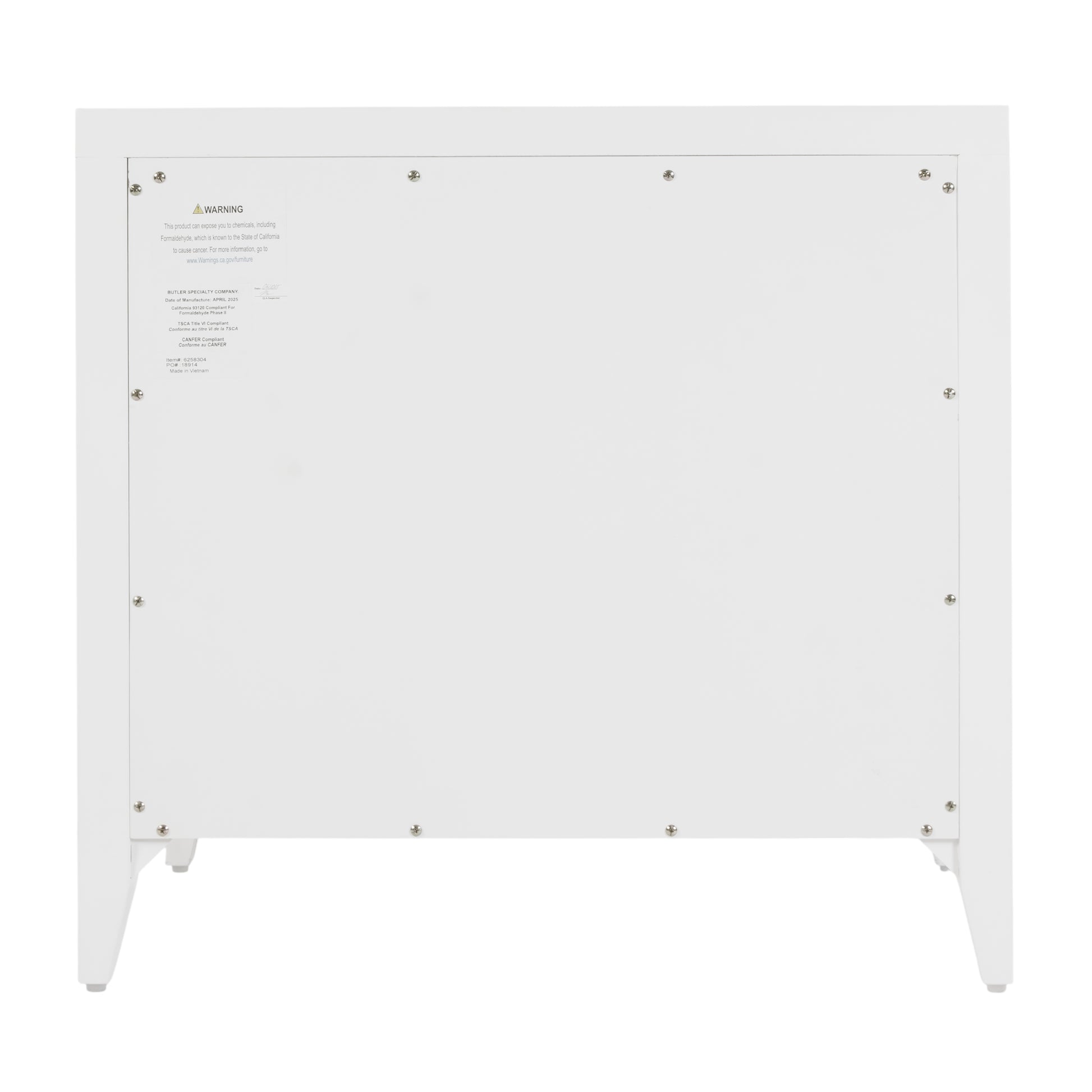 Butler Specialty Company Dana 28 in. W Rectangular Wood 2 Drawer Nightstand with Top Shelf, White