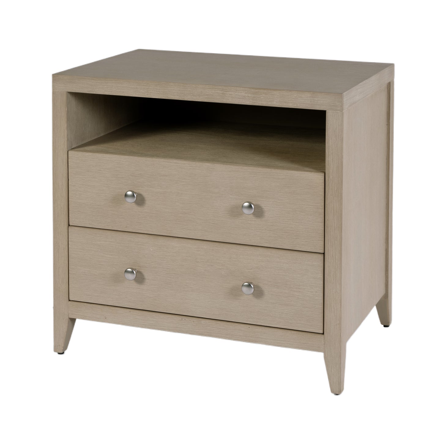 Butler Specialty Company Dana 28 in. W Rectangular Wood 2 Drawer Nightstand with Top Shelf, Taupe