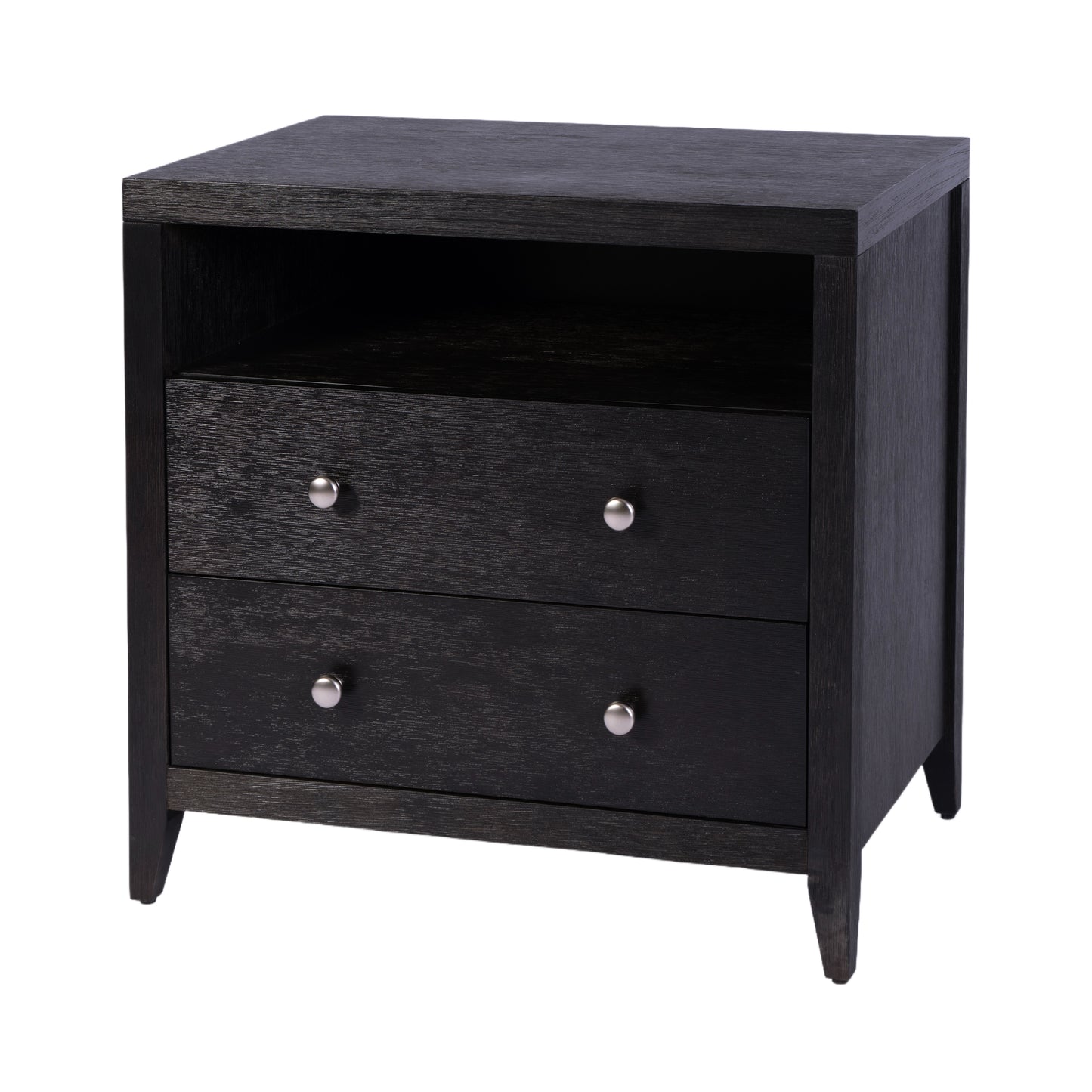 Butler Specialty Company Dana 28 in. W Rectangular Wood 2 Drawer Nightstand with Top Shelf, Coffee