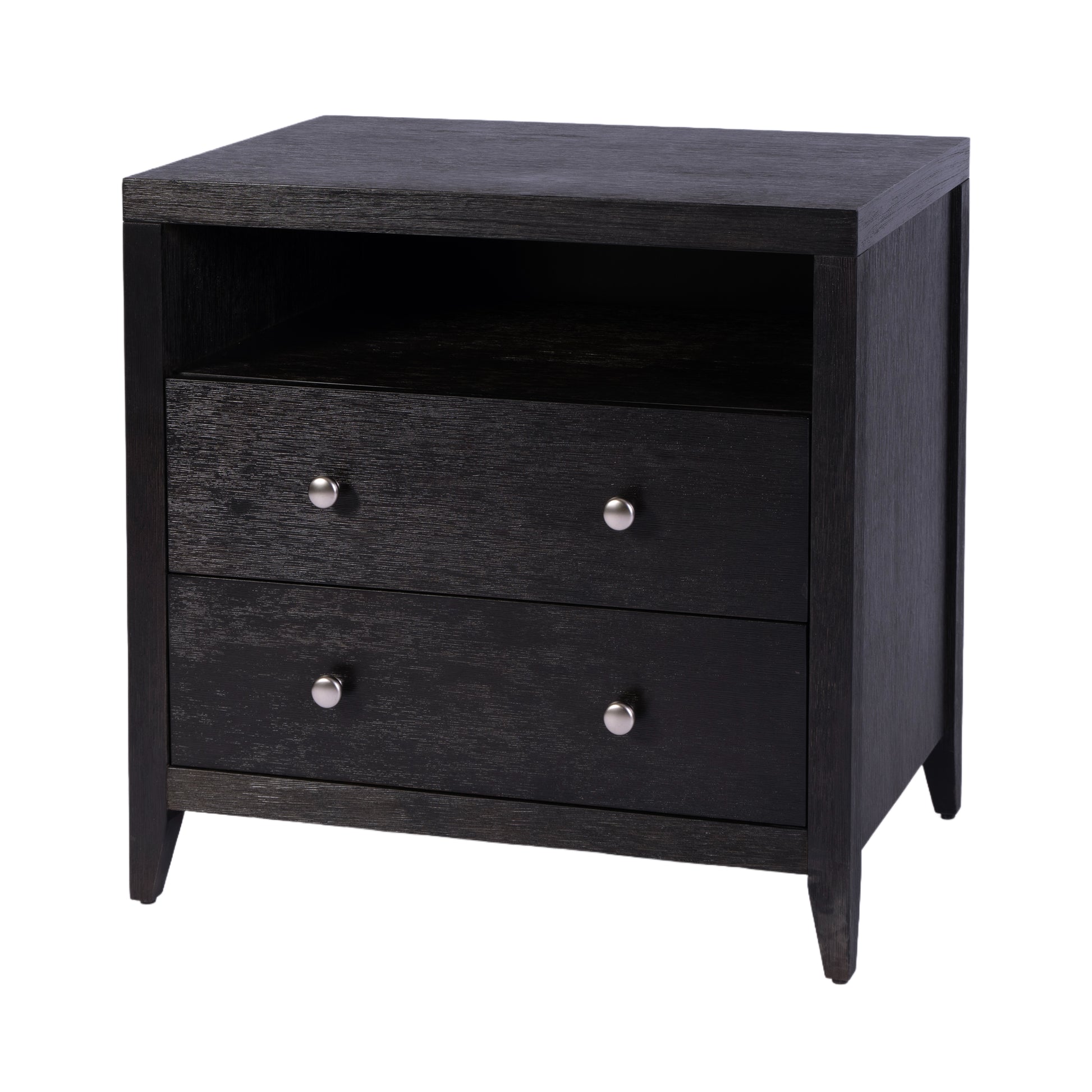 Butler Specialty Company Dana 28 in. W Rectangular Wood 2 Drawer Nightstand with Top Shelf, Coffee