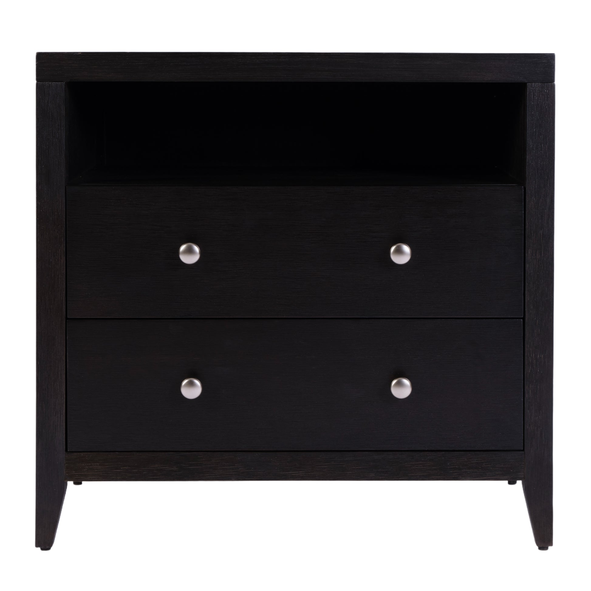 Butler Specialty Company Dana 28 in. W Rectangular Wood 2 Drawer Nightstand with Top Shelf, Coffee