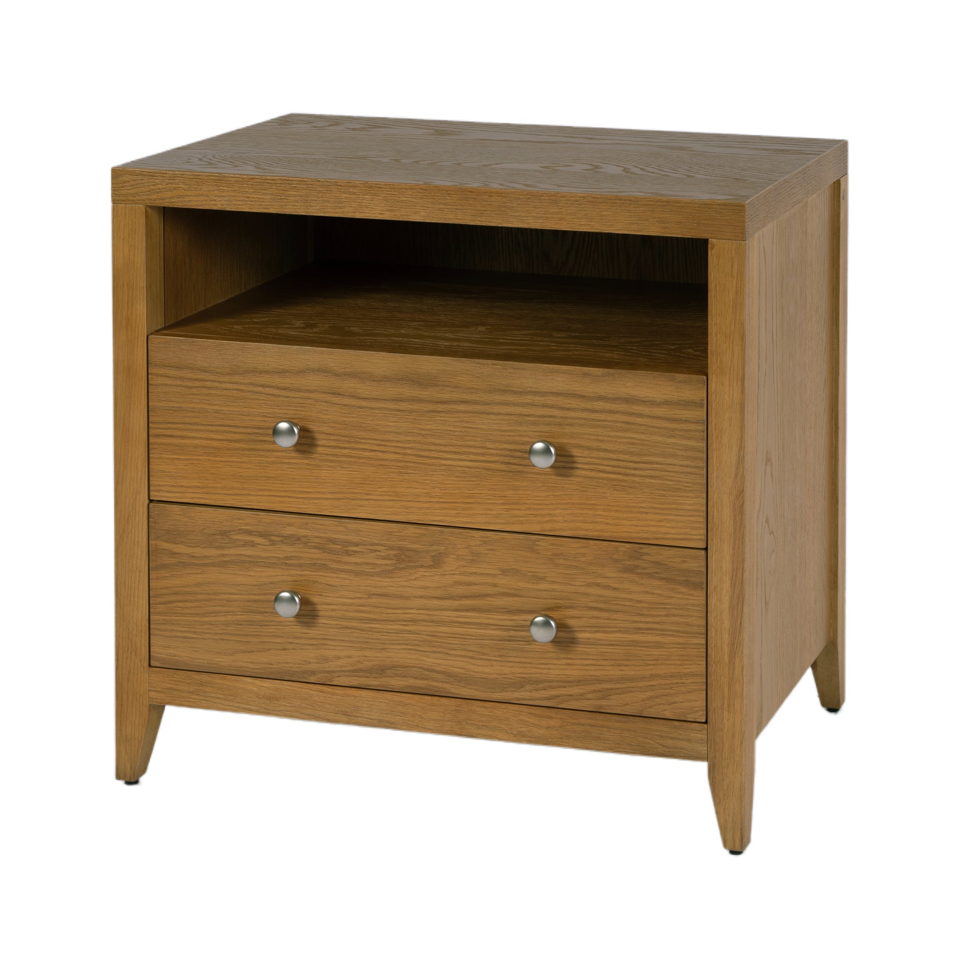 Butler Specialty Company Dana 28 in. W Rectangular Wood 2 Drawer Nightstand with Top Shelf, Natural