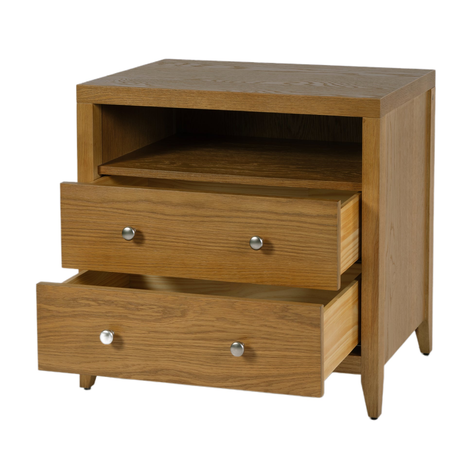 Butler Specialty Company Dana 28 in. W Rectangular Wood 2 Drawer Nightstand with Top Shelf, Natural