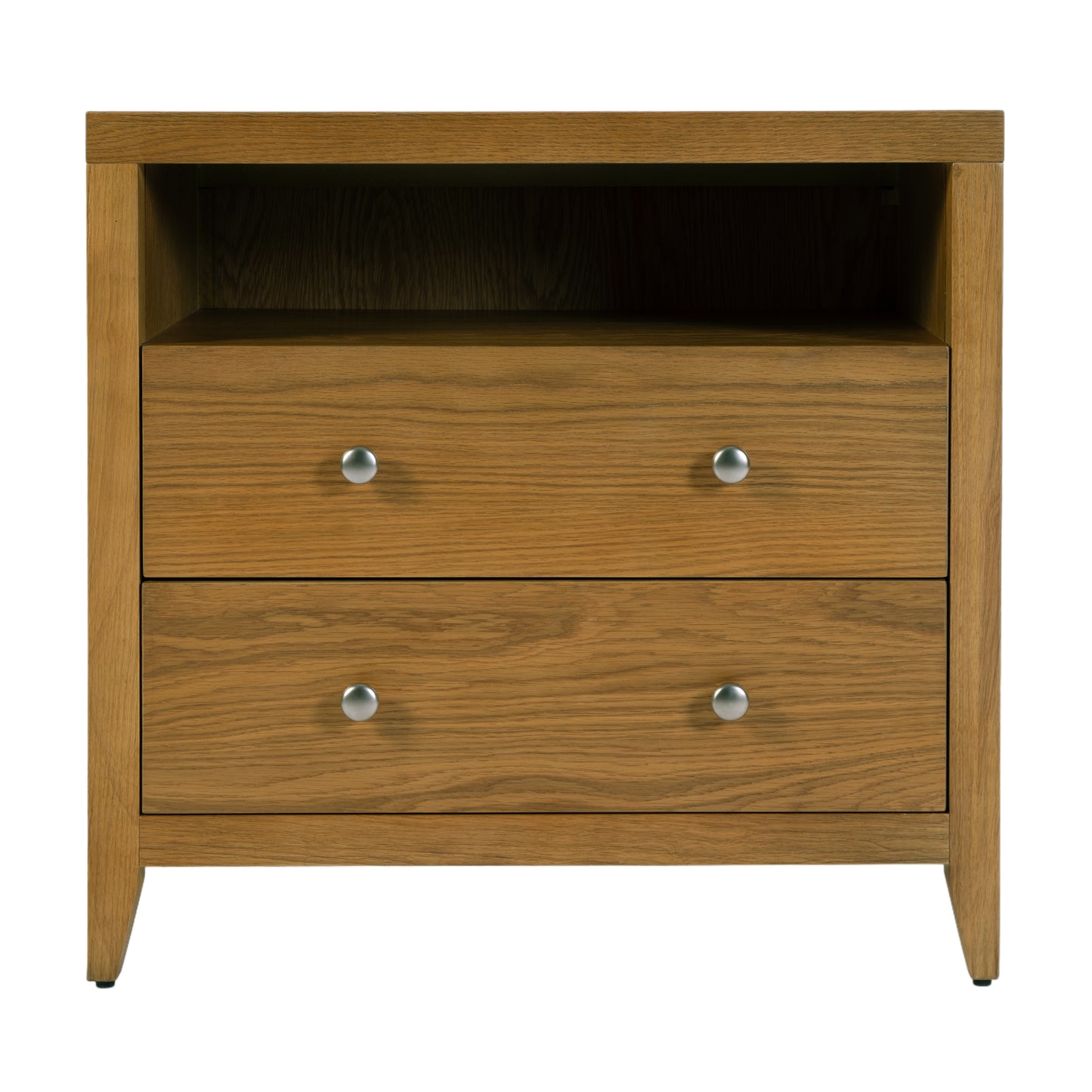 Butler Specialty Company Dana 28 in. W Rectangular Wood 2 Drawer Nightstand with Top Shelf, Natural