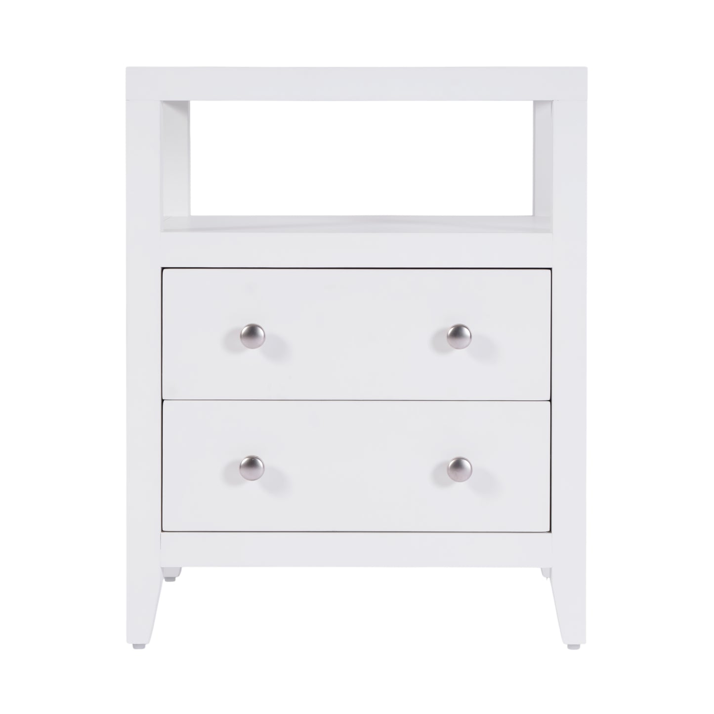 Butler Specialty Company Dana 21 in. W Rectangular Wood 2 Drawer Narrow Nightstand with Top Open Shelf, White