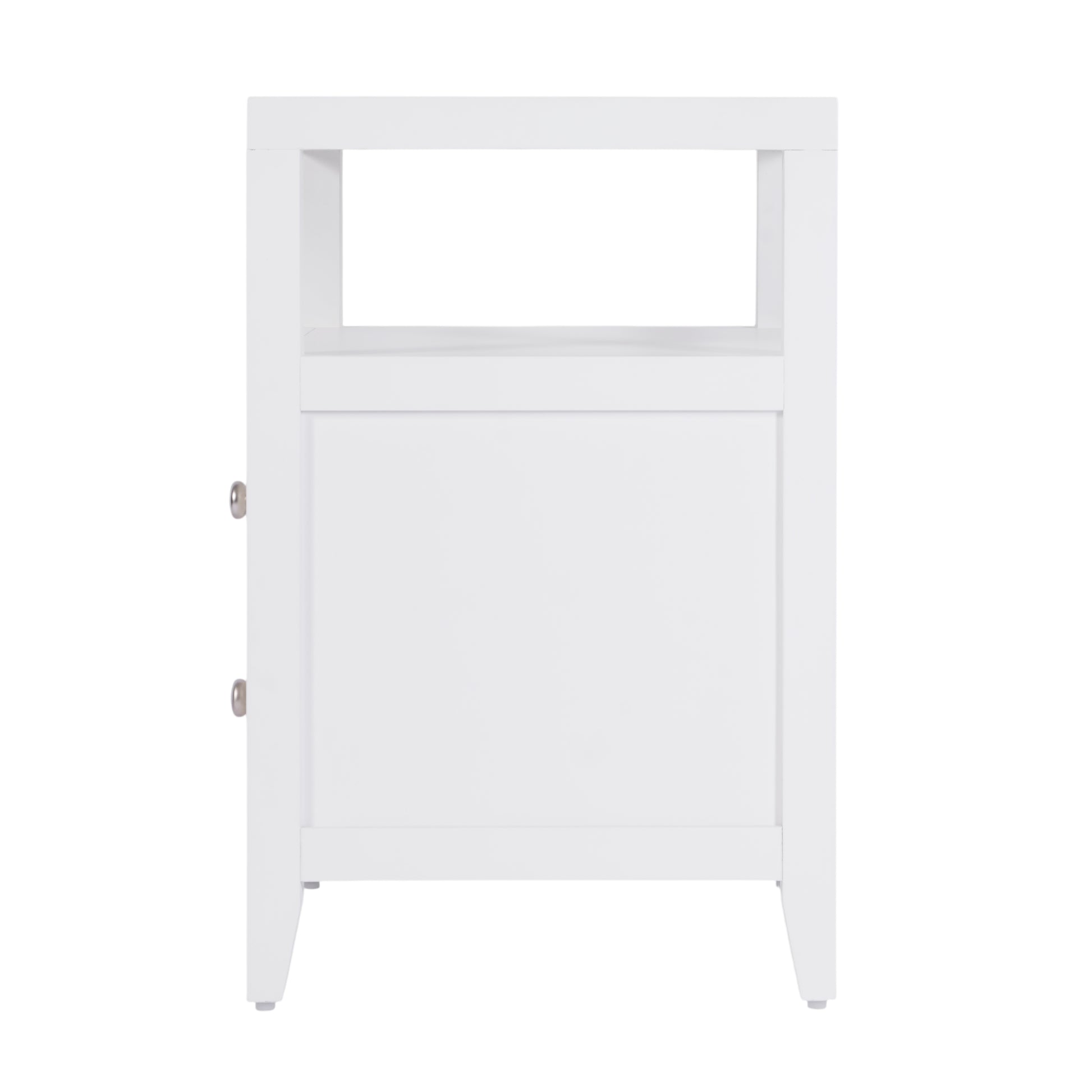 Butler Specialty Company Dana 21 in. W Rectangular Wood 2 Drawer Narrow Nightstand with Top Open Shelf, White