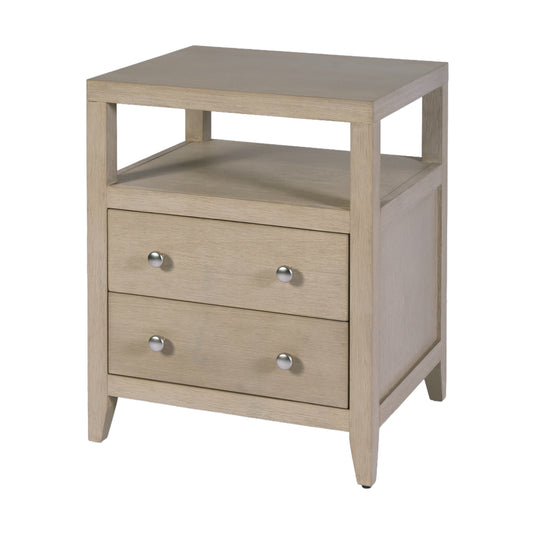 Butler Specialty Company Dana 21 in. W Rectangular Wood 2 Drawer Narrow Nightstand with Top Open Shelf, Taupe