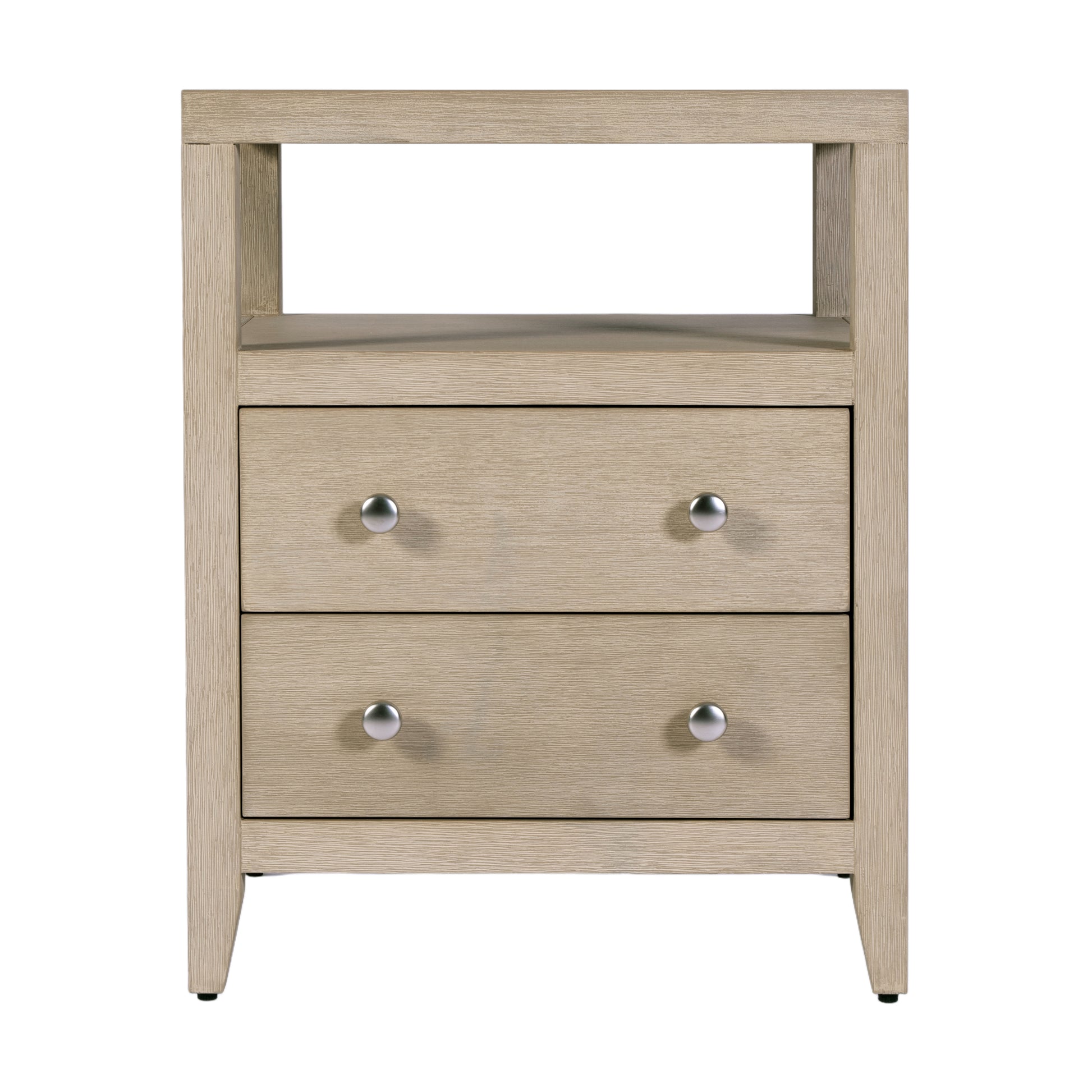 Butler Specialty Company Dana 21 in. W Rectangular Wood 2 Drawer Narrow Nightstand with Top Open Shelf, Taupe