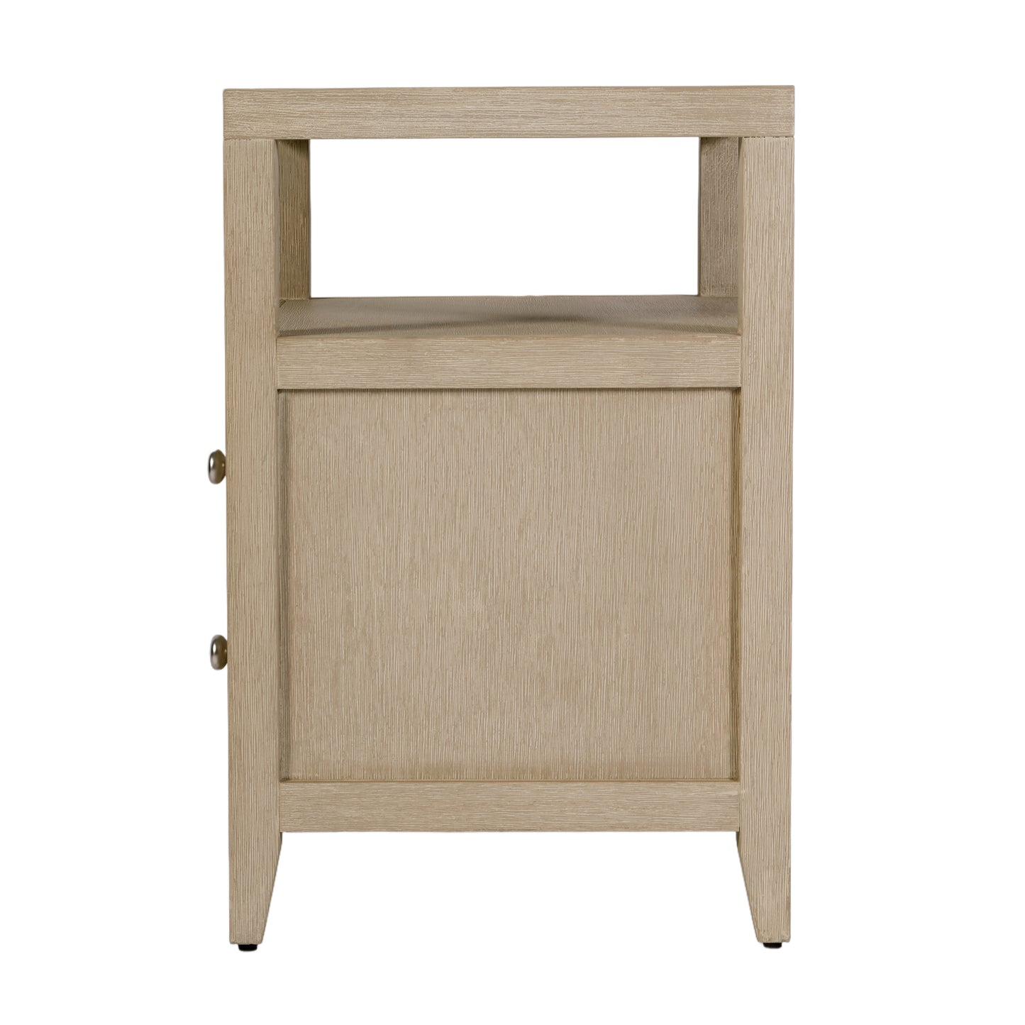 Butler Specialty Company Dana 21 in. W Rectangular Wood 2 Drawer Narrow Nightstand with Top Open Shelf, Taupe