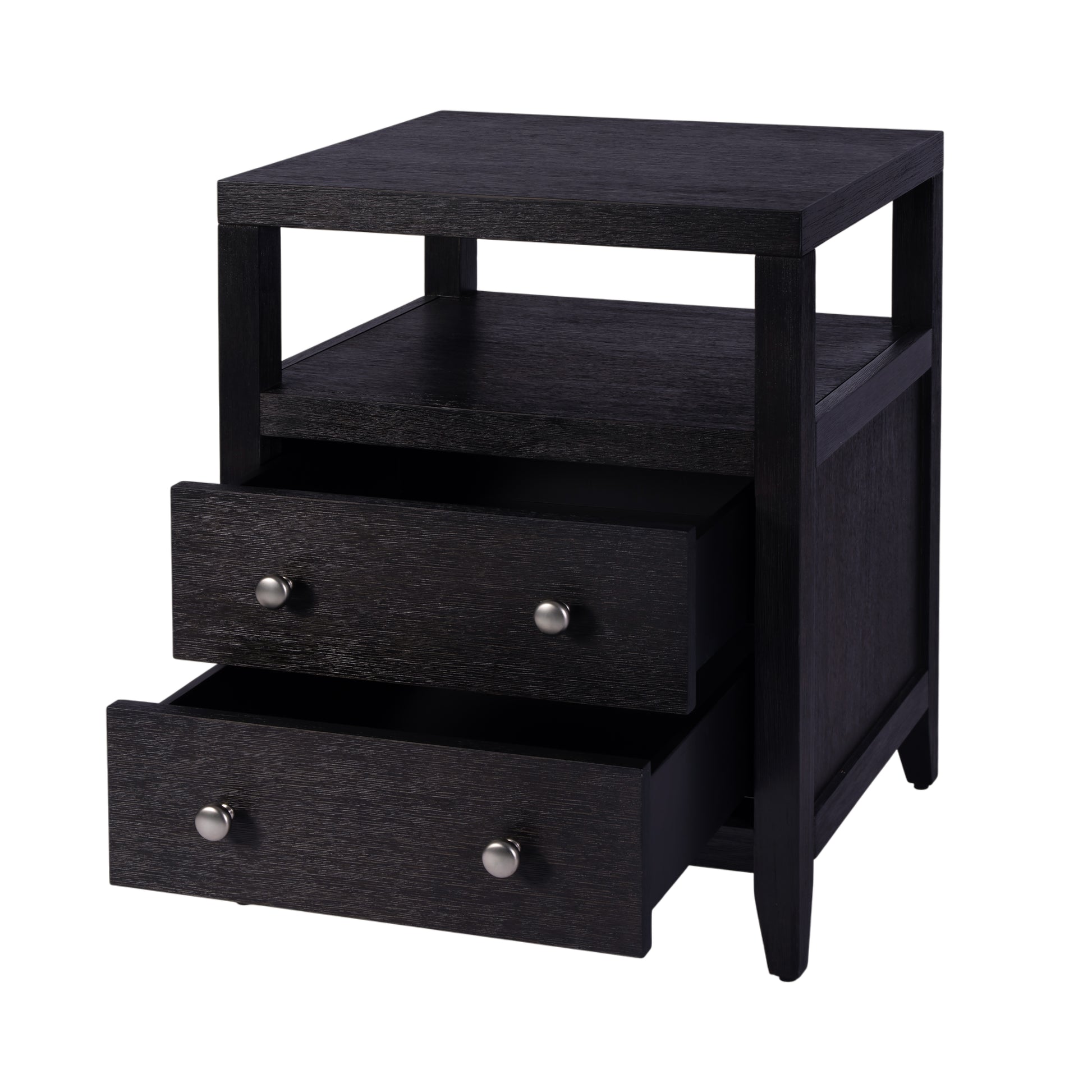 Butler Specialty Company Dana 21 in. W Rectangular Wood 2 Drawer Narrow Nightstand with Top Open Shelf, Coffee
