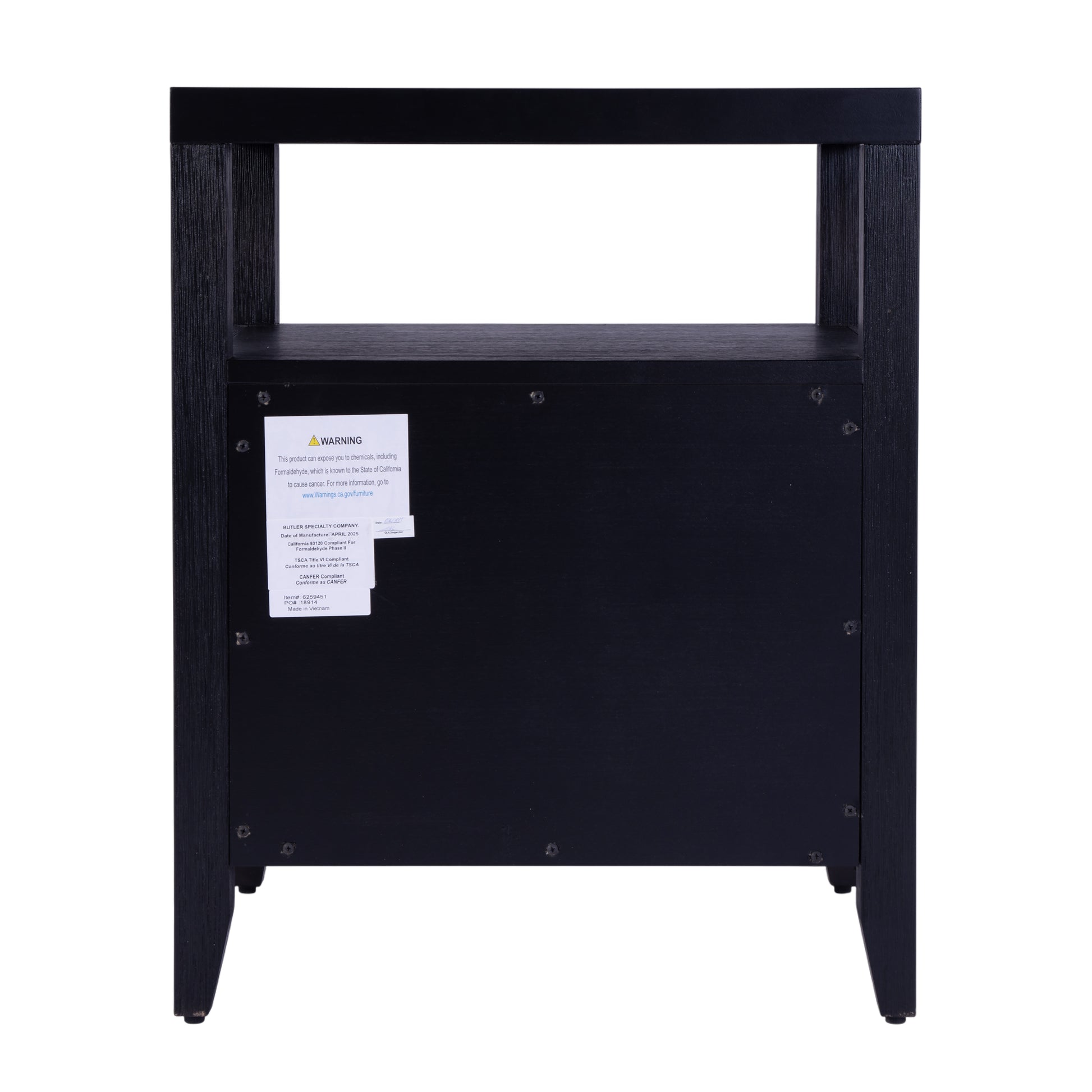 Butler Specialty Company Dana 21 in. W Rectangular Wood 2 Drawer Narrow Nightstand with Top Open Shelf, Coffee