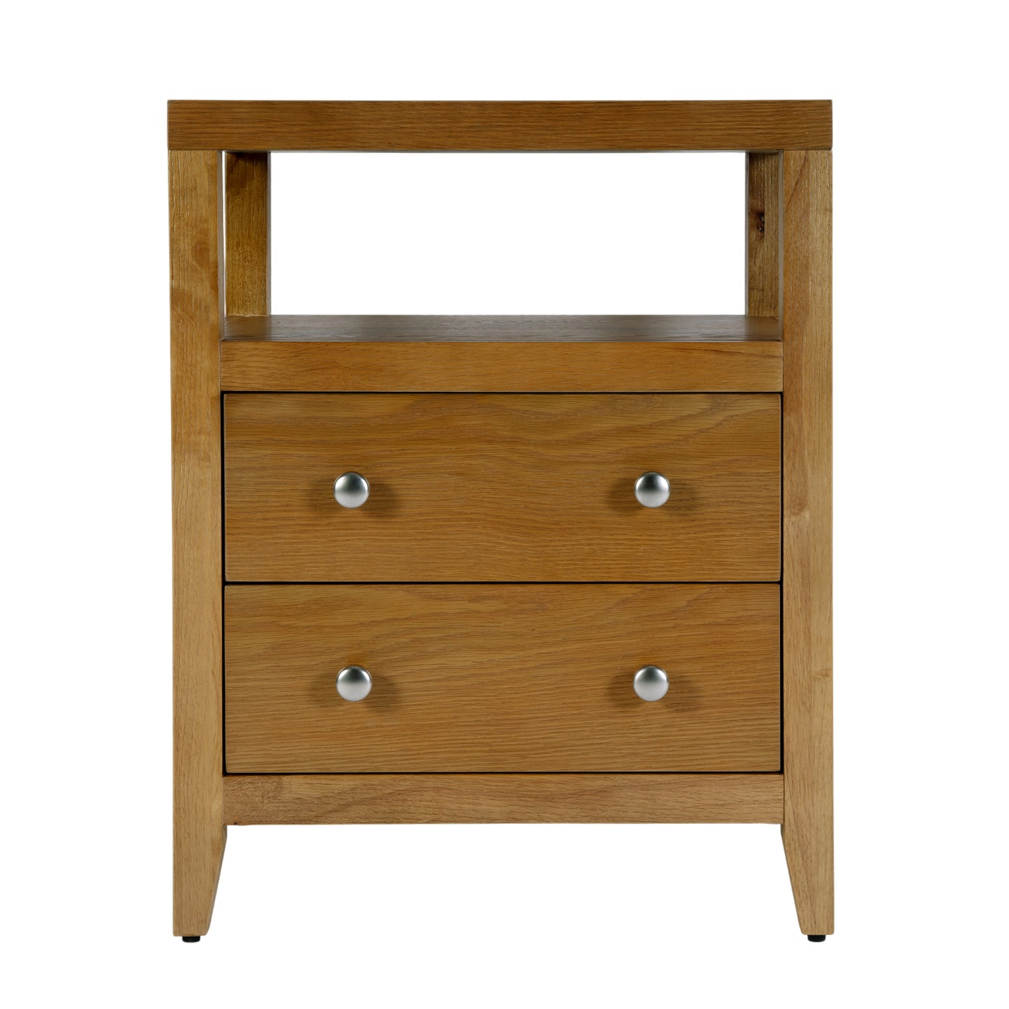 Butler Specialty Company Dana 21 in. W Rectangular Wood 2 Drawer Narrow Nightstand with Top Open Shelf, Natural