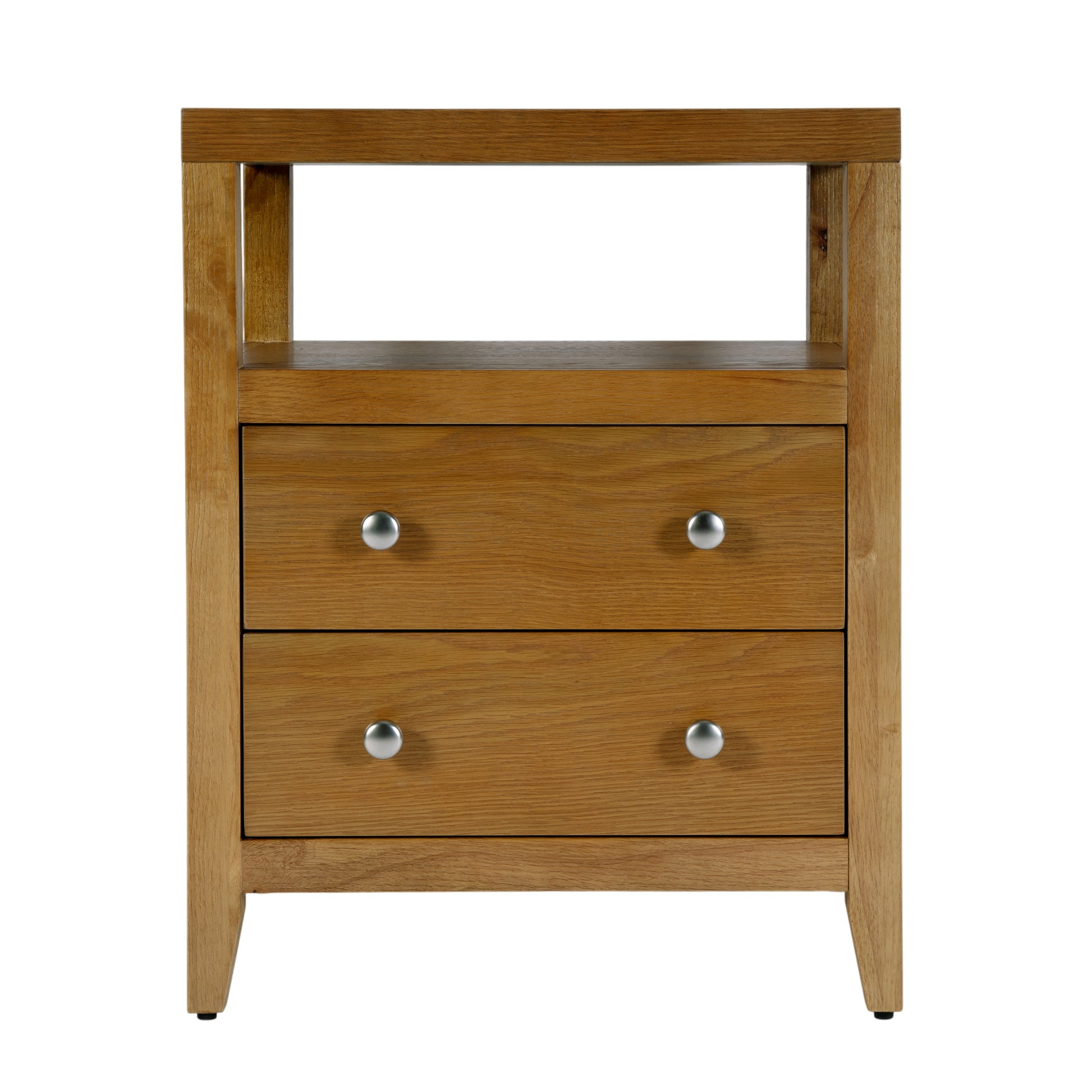Butler Specialty Company Dana 21 in. W Rectangular Wood 2 Drawer Narrow Nightstand with Top Open Shelf, Natural