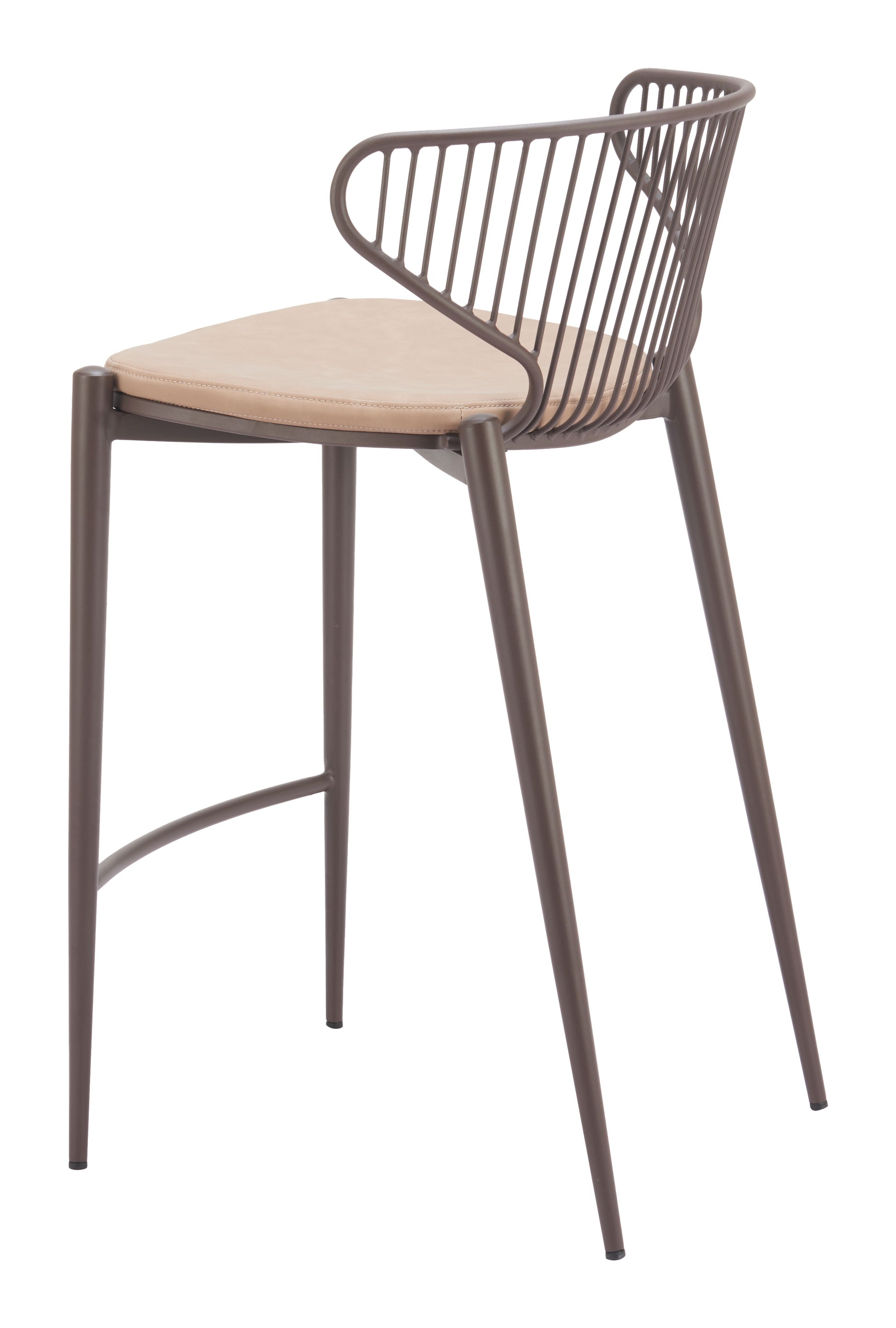 Silues Counter Stool (Set of 2) Taupe & Brown - 5