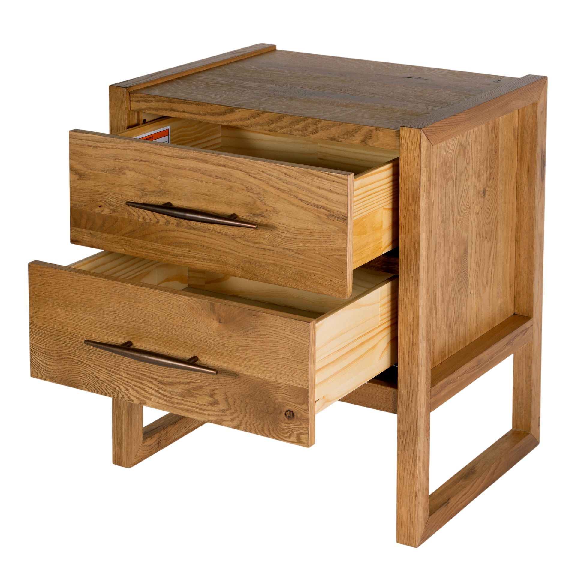 Butler Specialty Company Oakley 25 in. W Rectangular Wood 2 Drawer Nightstand, Light Brown, Natural