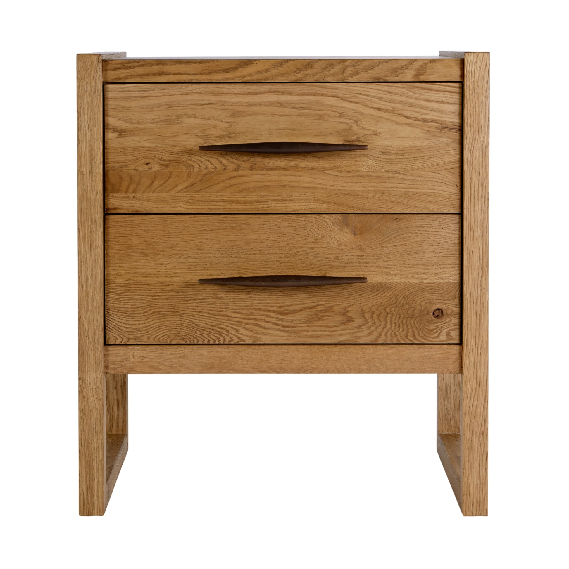 Butler Specialty Company Oakley 25 in. W Rectangular Wood 2 Drawer Nightstand, Light Brown, Natural