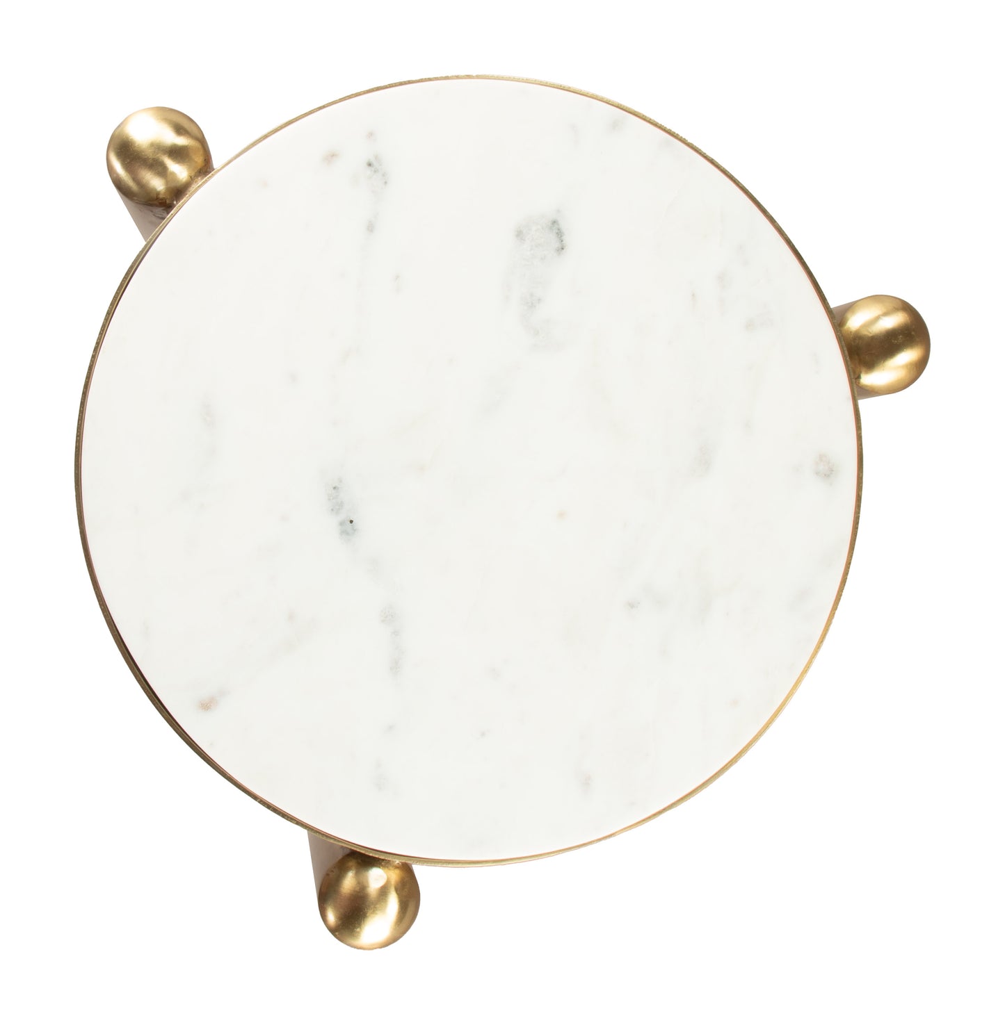 Noan Side Table White & Gold - 5