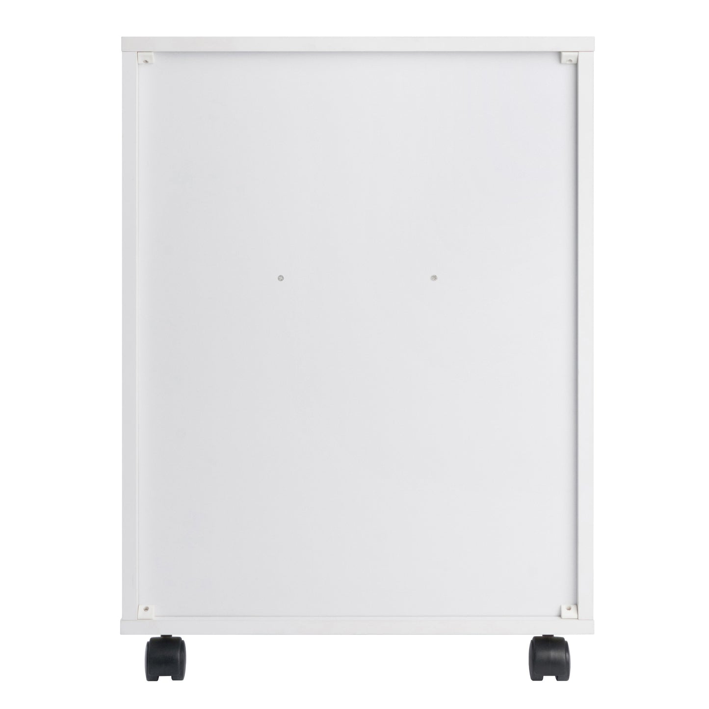 Norfolk 6 Bins, 2 Drawer Mobile Cabinet, White Finish