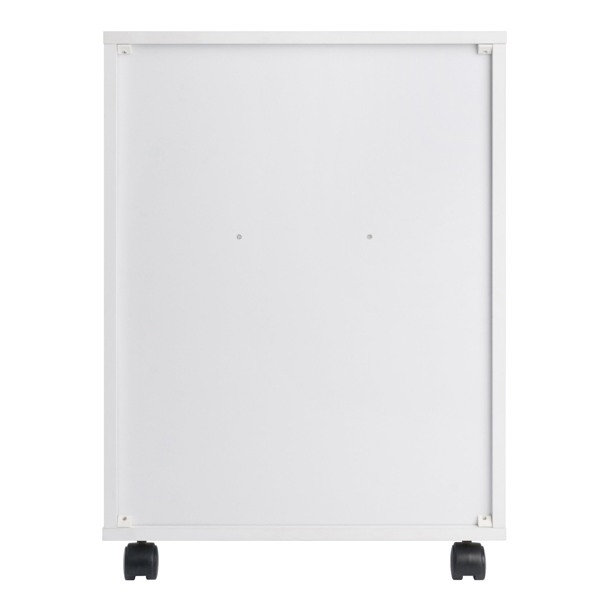 Norfolk 6 Bins, 2 Drawer Mobile Cabinet, White Finish