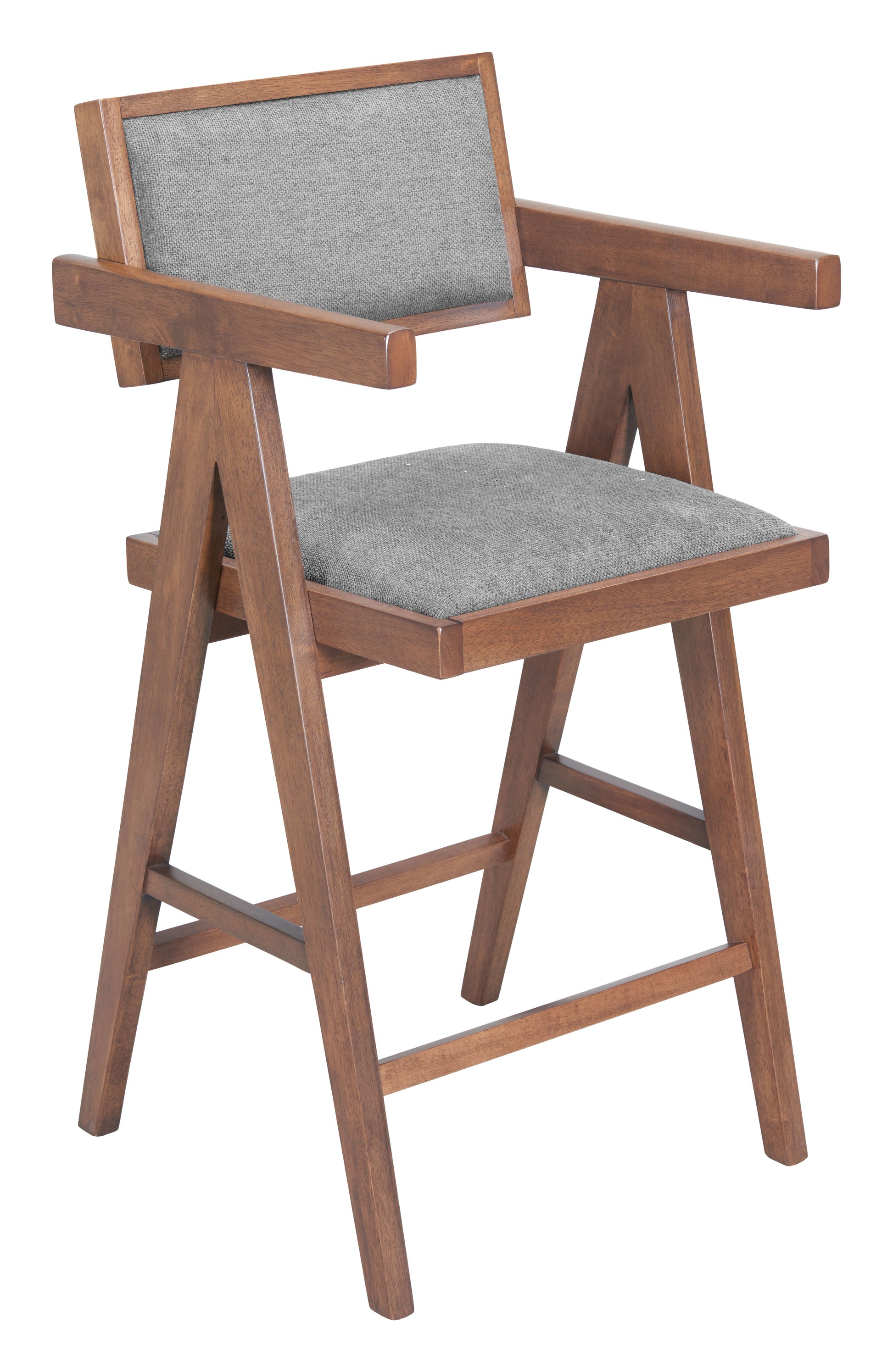 Delhi Counter Stool (Set of 2) Gray & Walnut - 6
