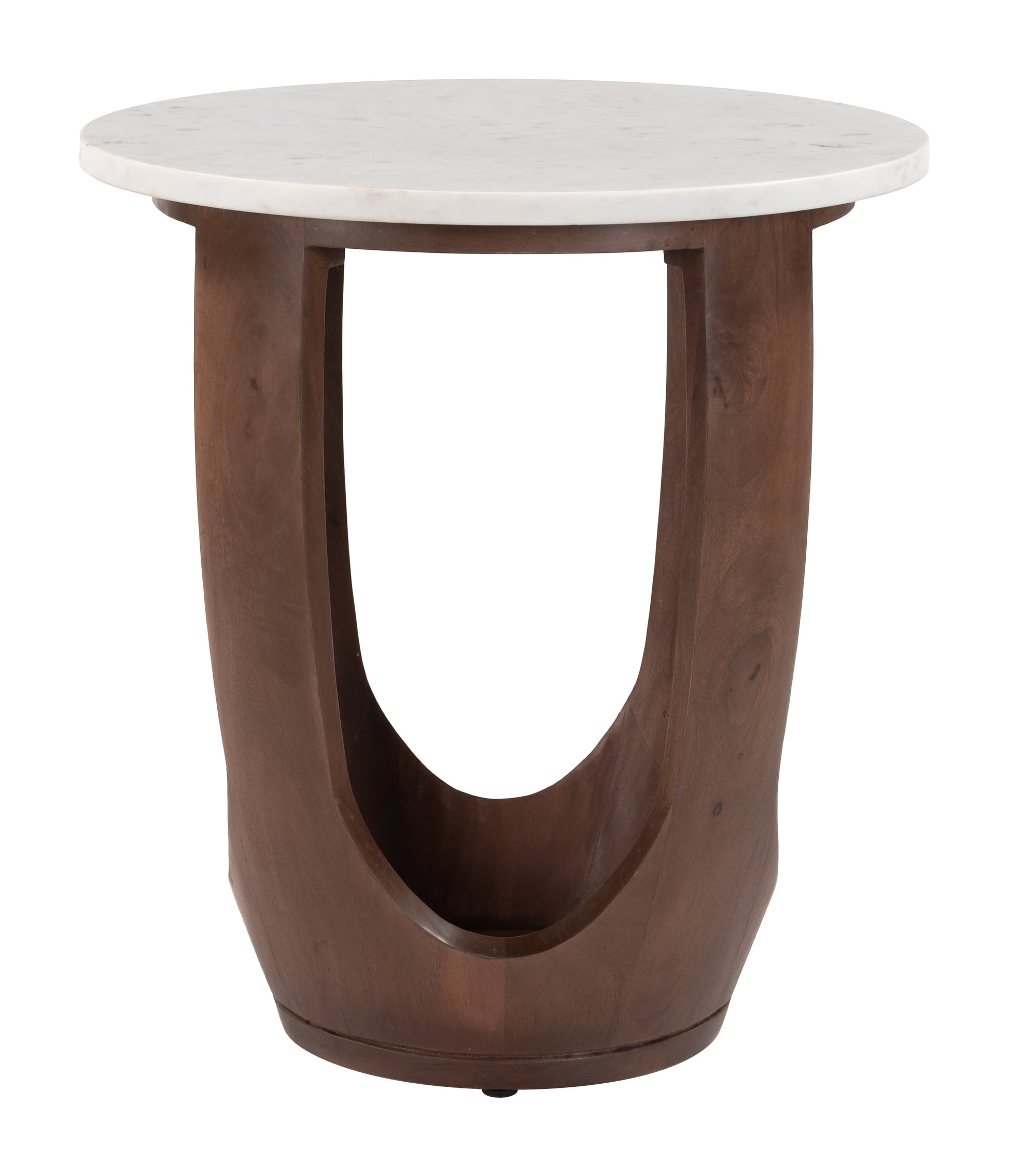 Vaan Side Table White & Walnut - 3