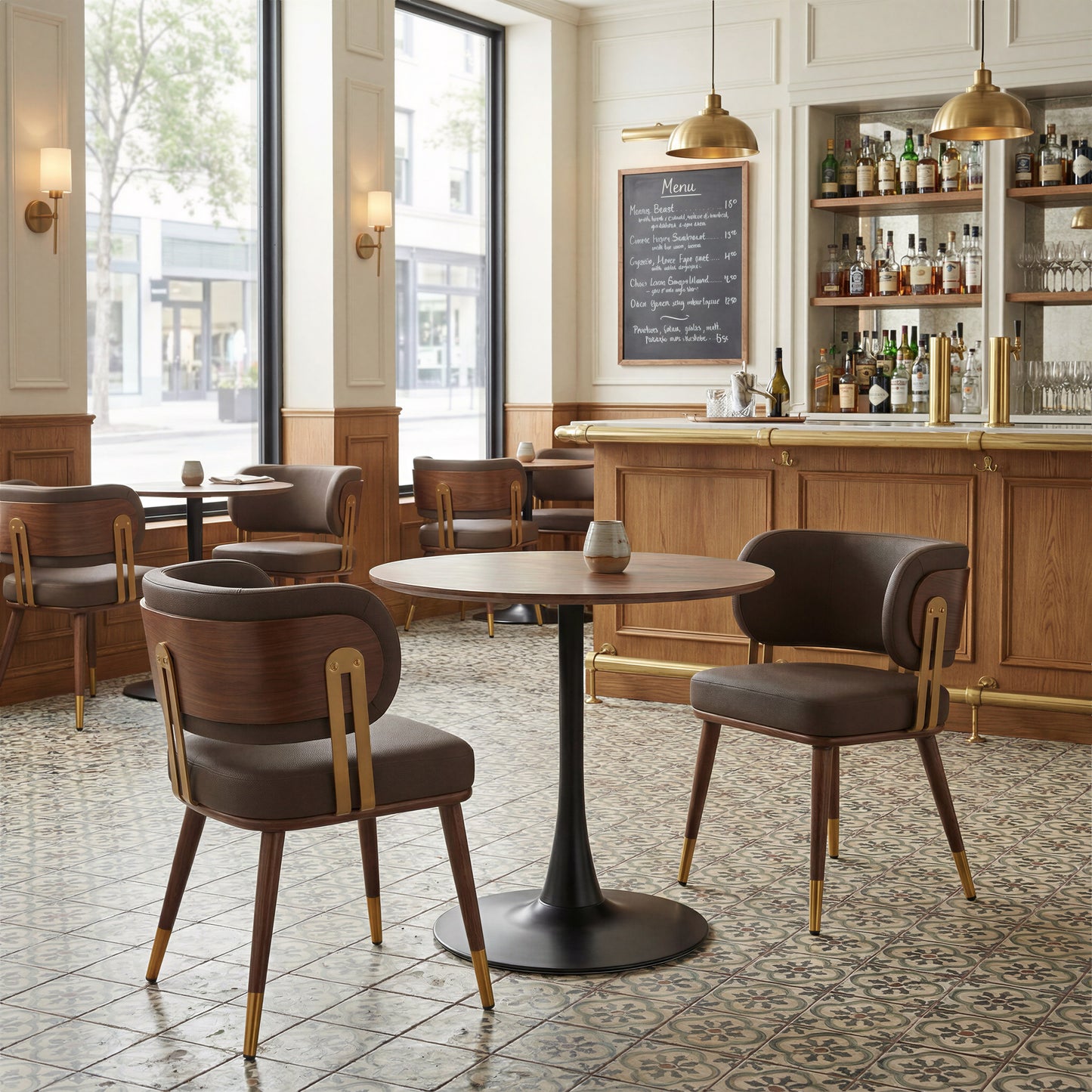 Brew Dining Chair Brown & Walnut - 8