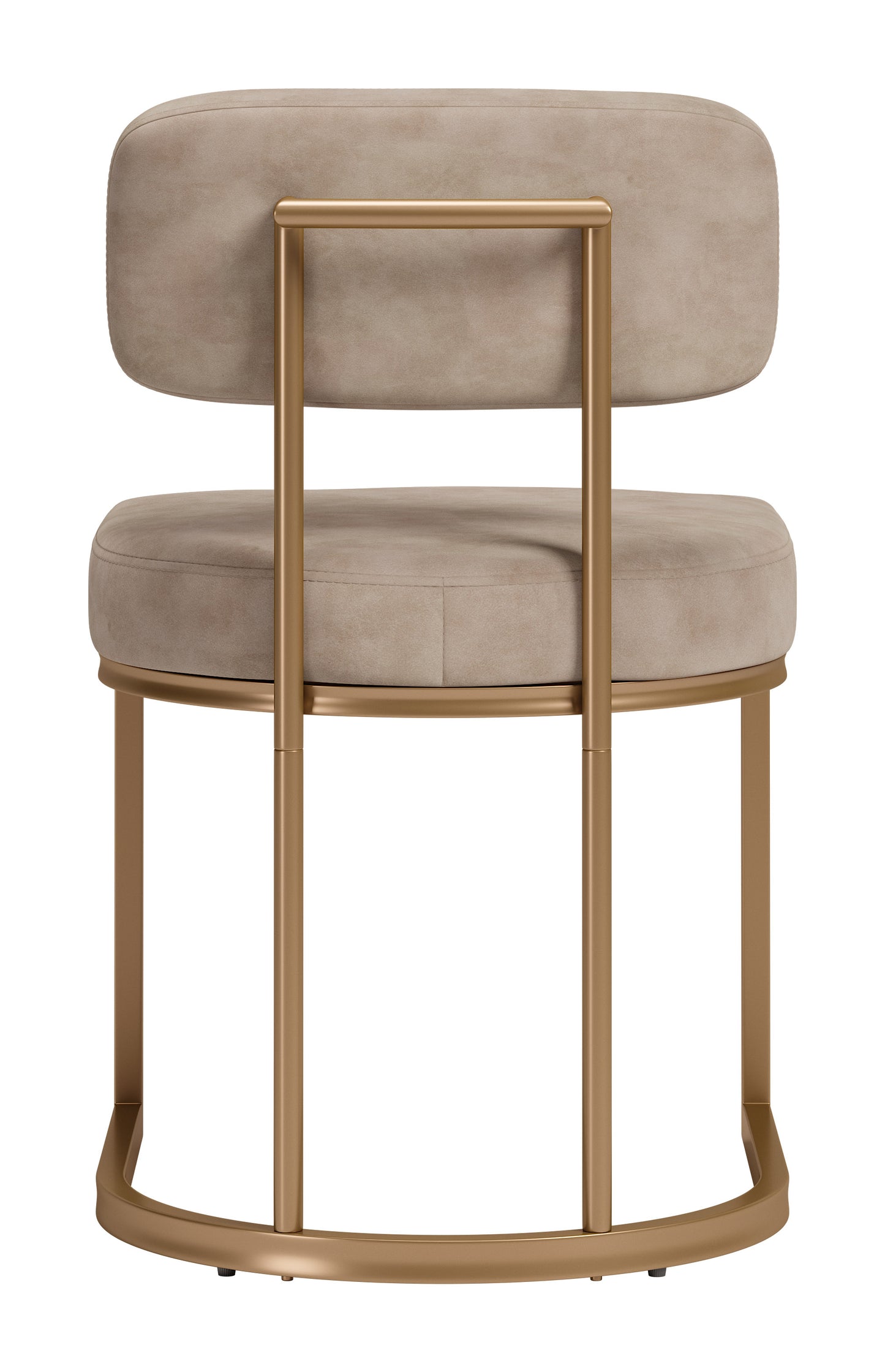 Velar Dining Chair (Set of 2) Beige & Bronze - 4