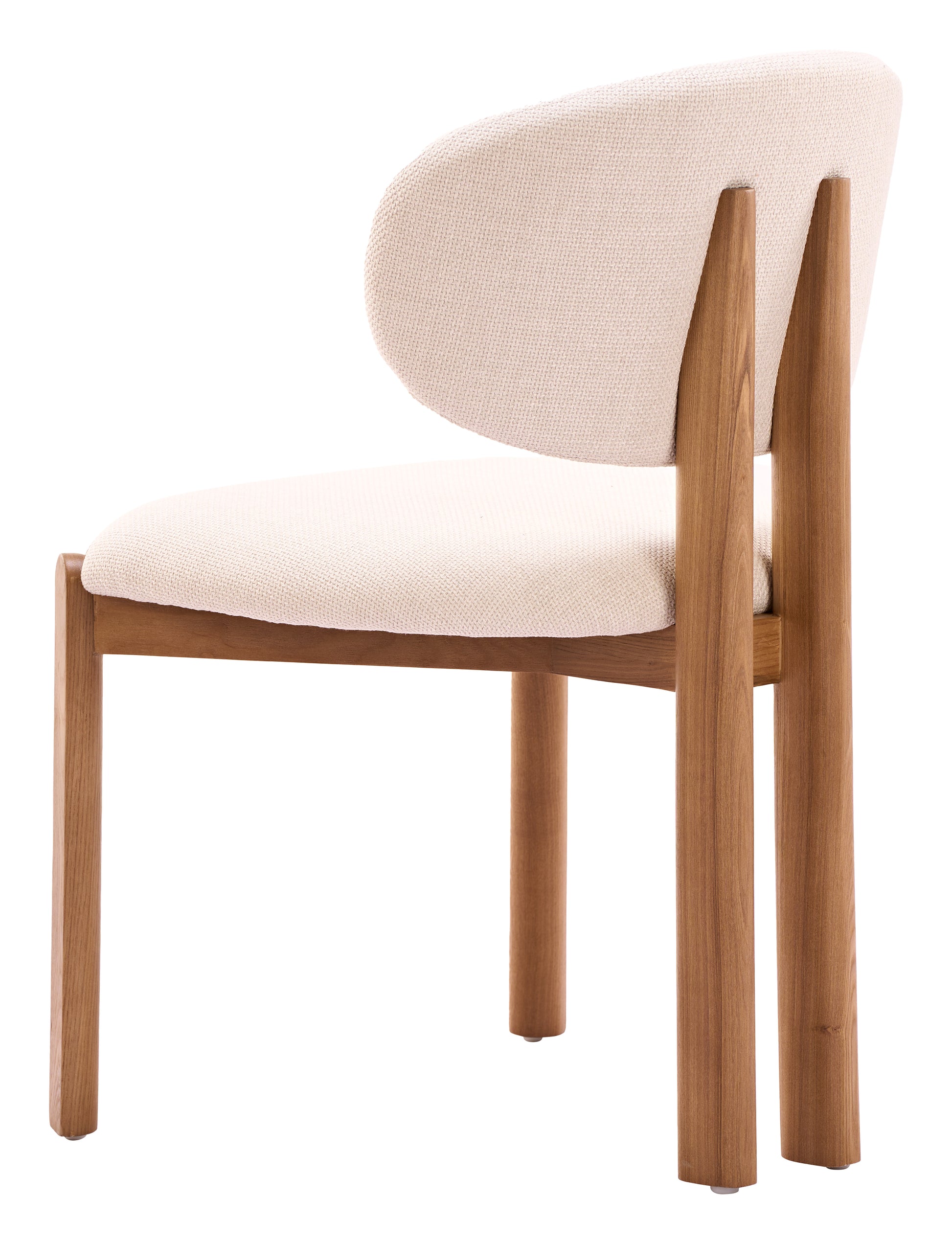Rosetta Dining Chair (Set of 2) Beige & Walnut - 5