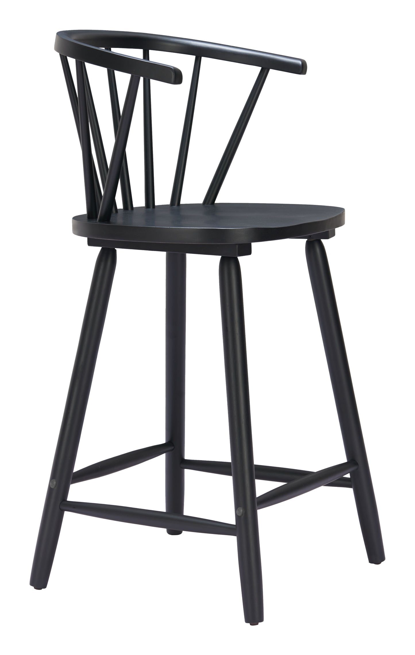 Stenger Counter Stool (Set of 2) Black - 6