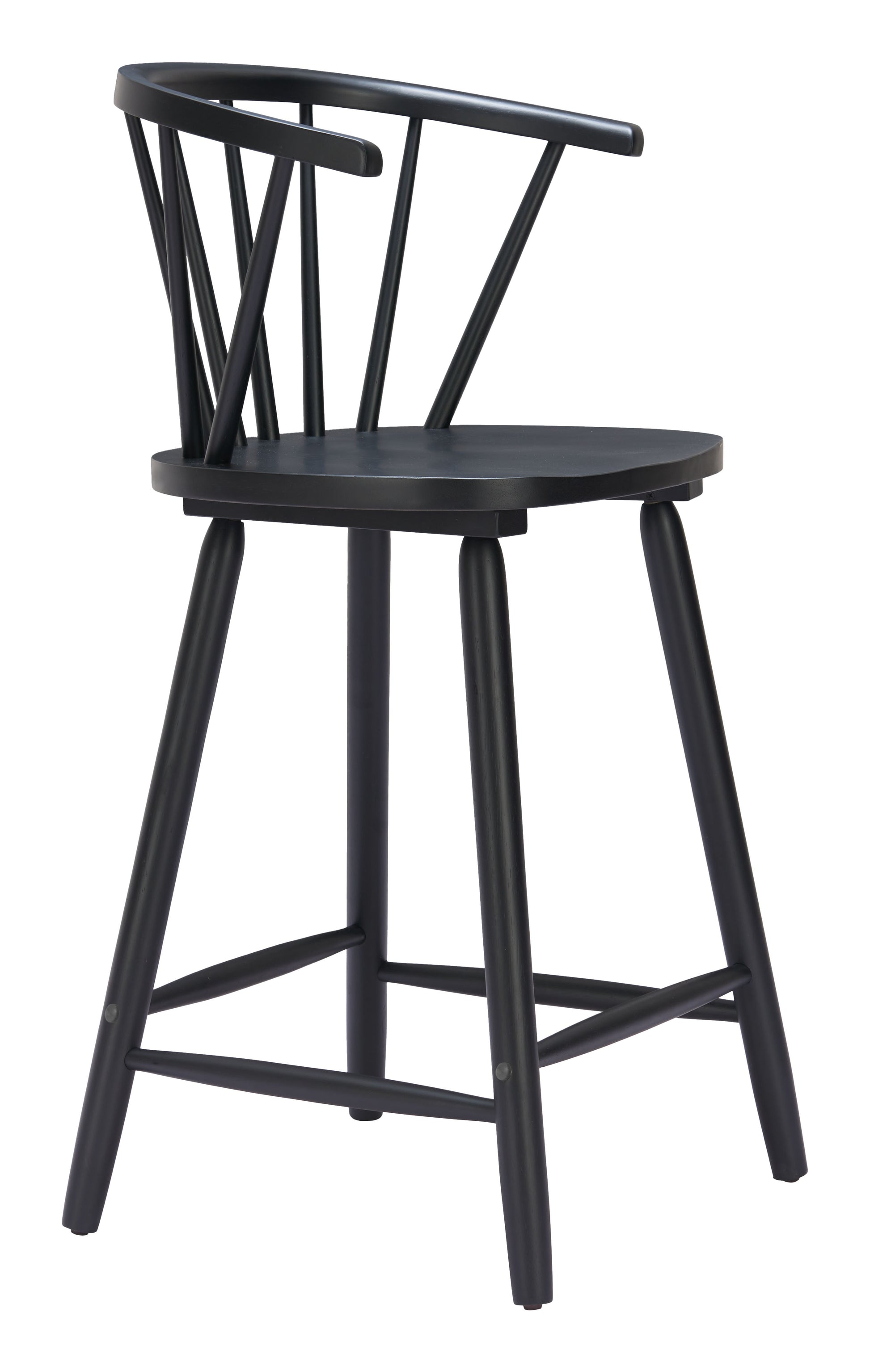 Stenger Counter Stool (Set of 2) Black - 6