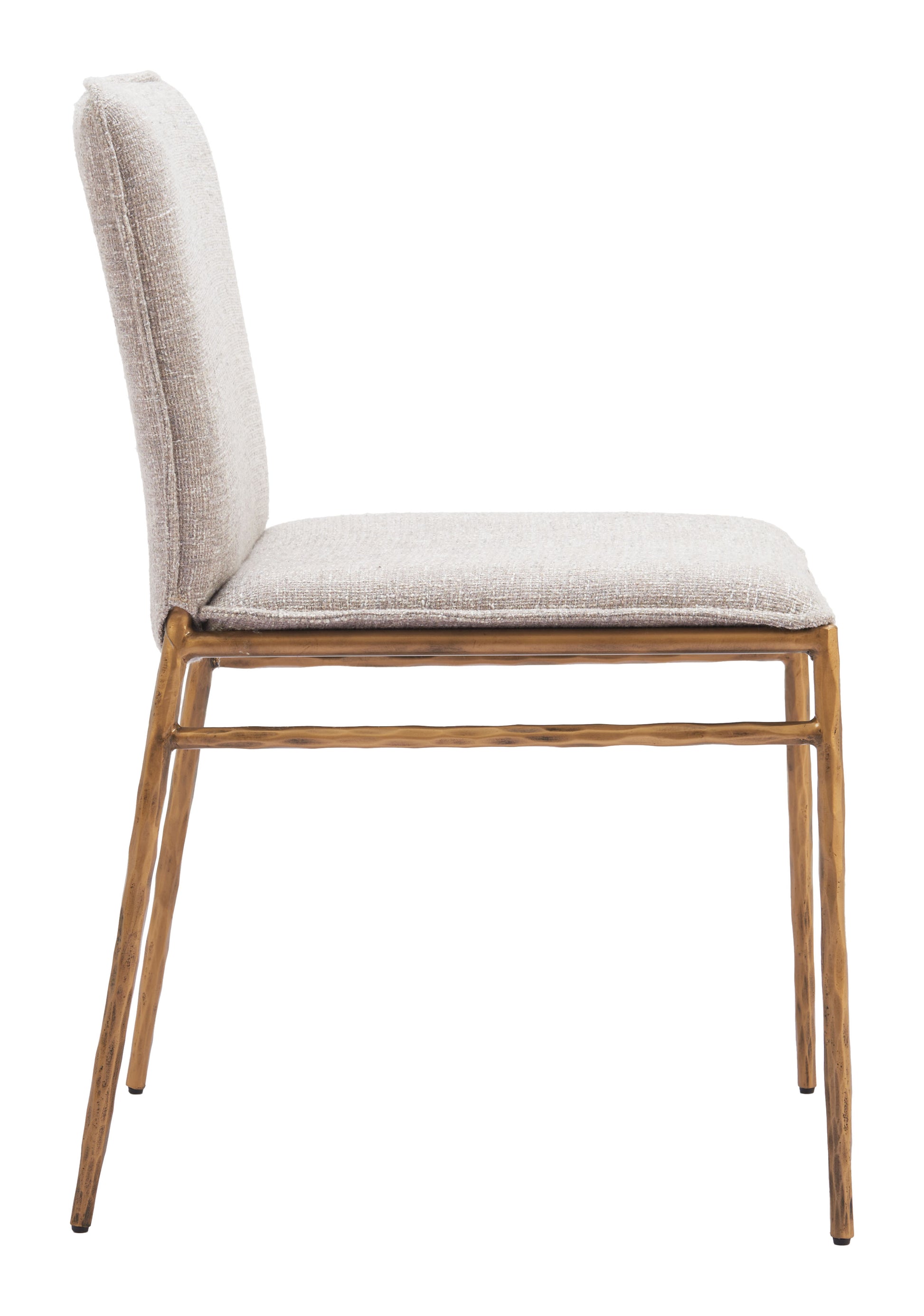 Nordvest Dining Chair Beige & Gold - 2